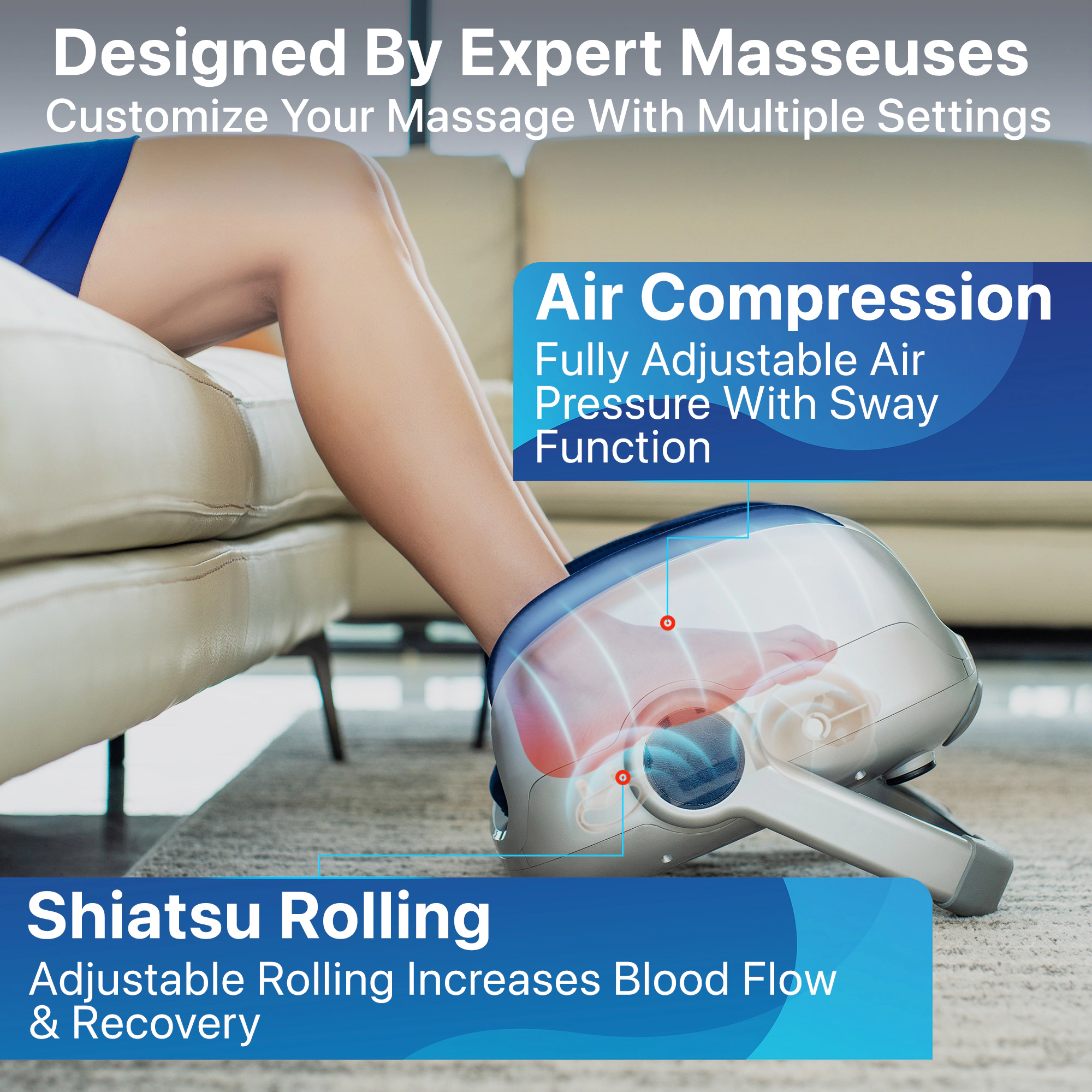 Miko Shiatsu Foot, Calf, and Ankle Massager with Heat