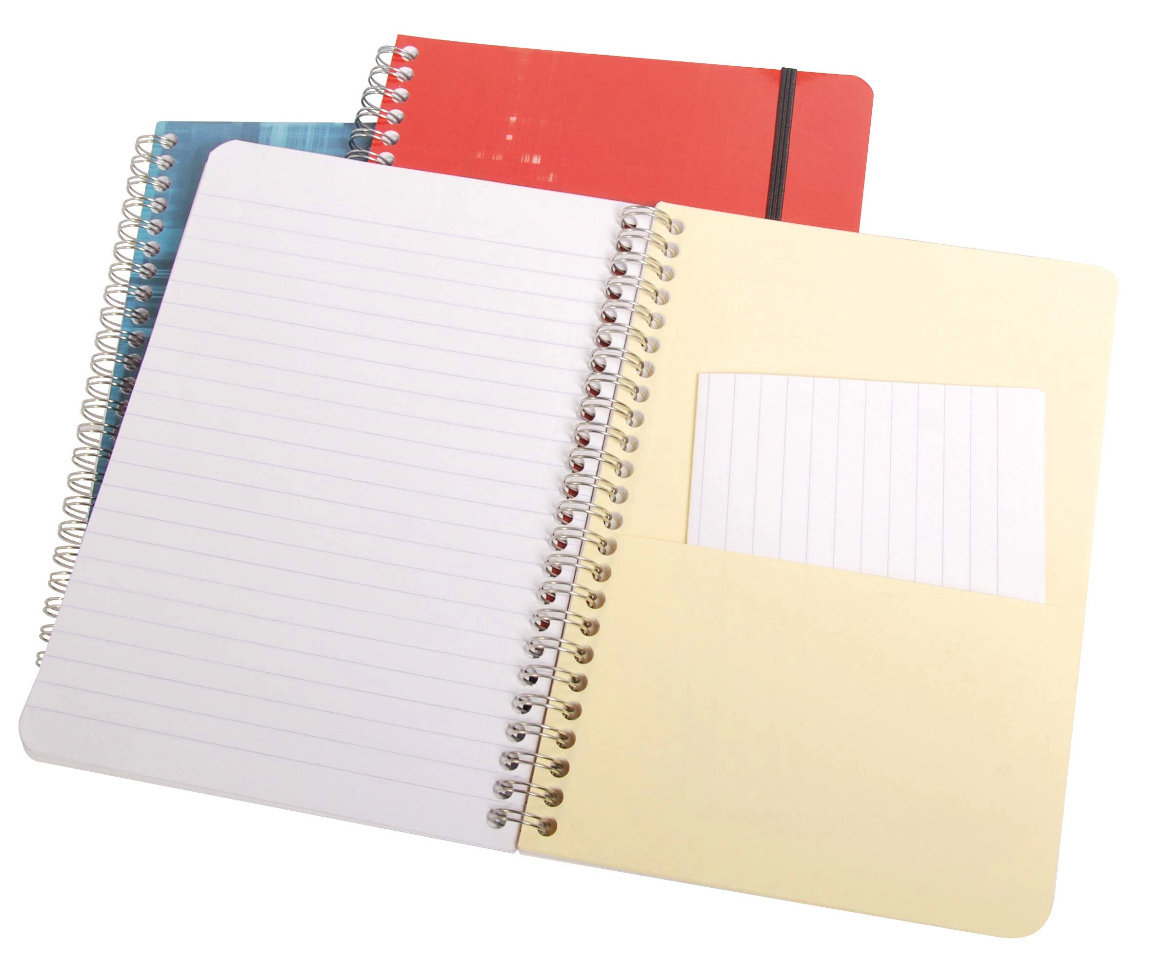 Clairefontaine Wirebound Notebook - Ruled with Margin, Elastic Closure, 60 Sheets, 6 x 8¼