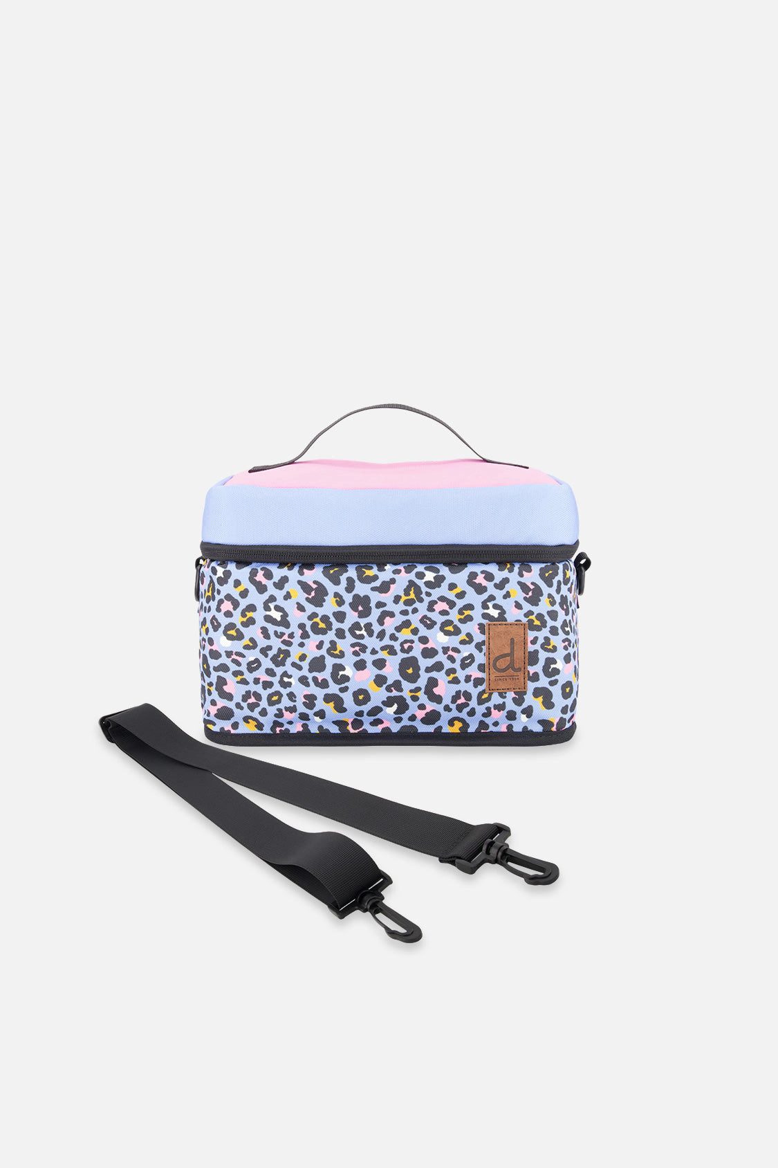 Deux par Girls Insulated Leopard Print Lunch Box with Removable Shoulder Strap
