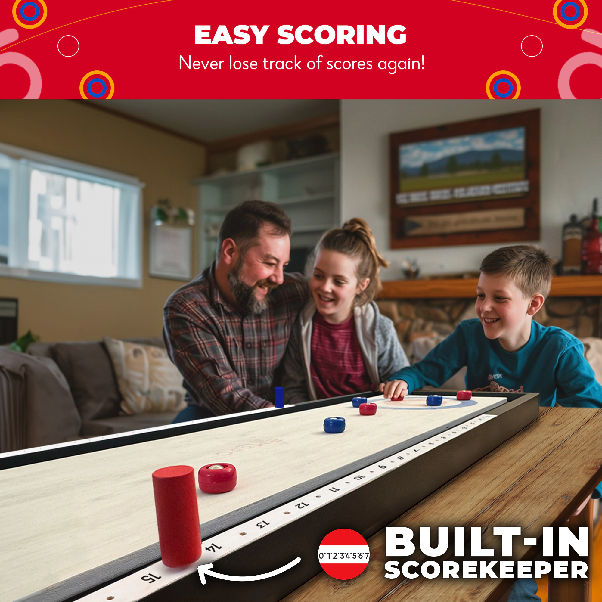 Swooc Games | 2-in-1 Premium Shuffleboard and Curling Game