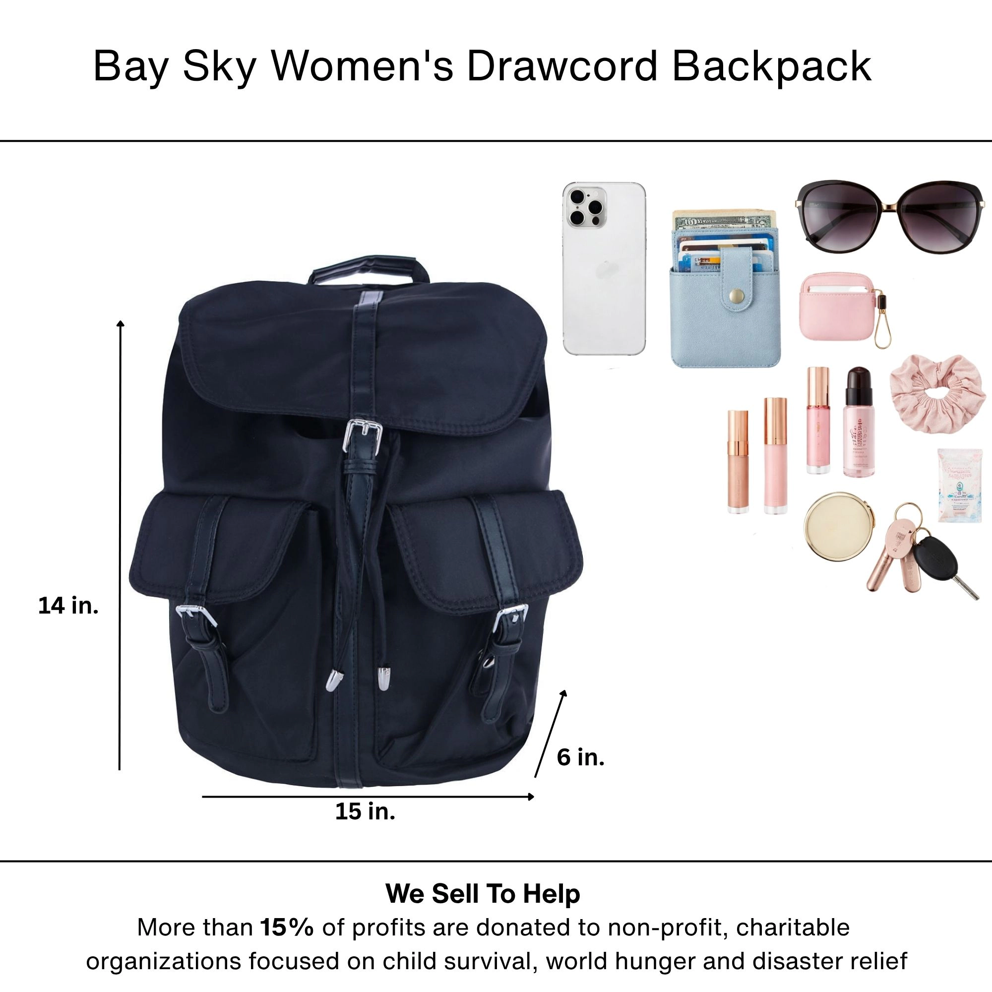 Bay Sky Women's Drawcord Backpack