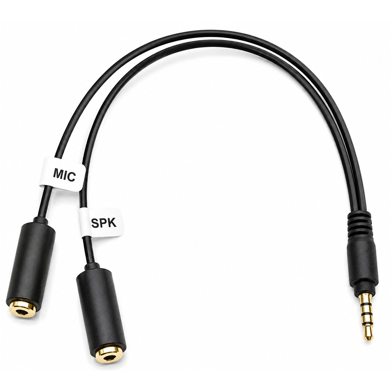 Movo TCB1 3.5mm TRS to TRRS Microphone Adapter for Smartphones – Mic Input with Headphone Monitoring Jack – Connect