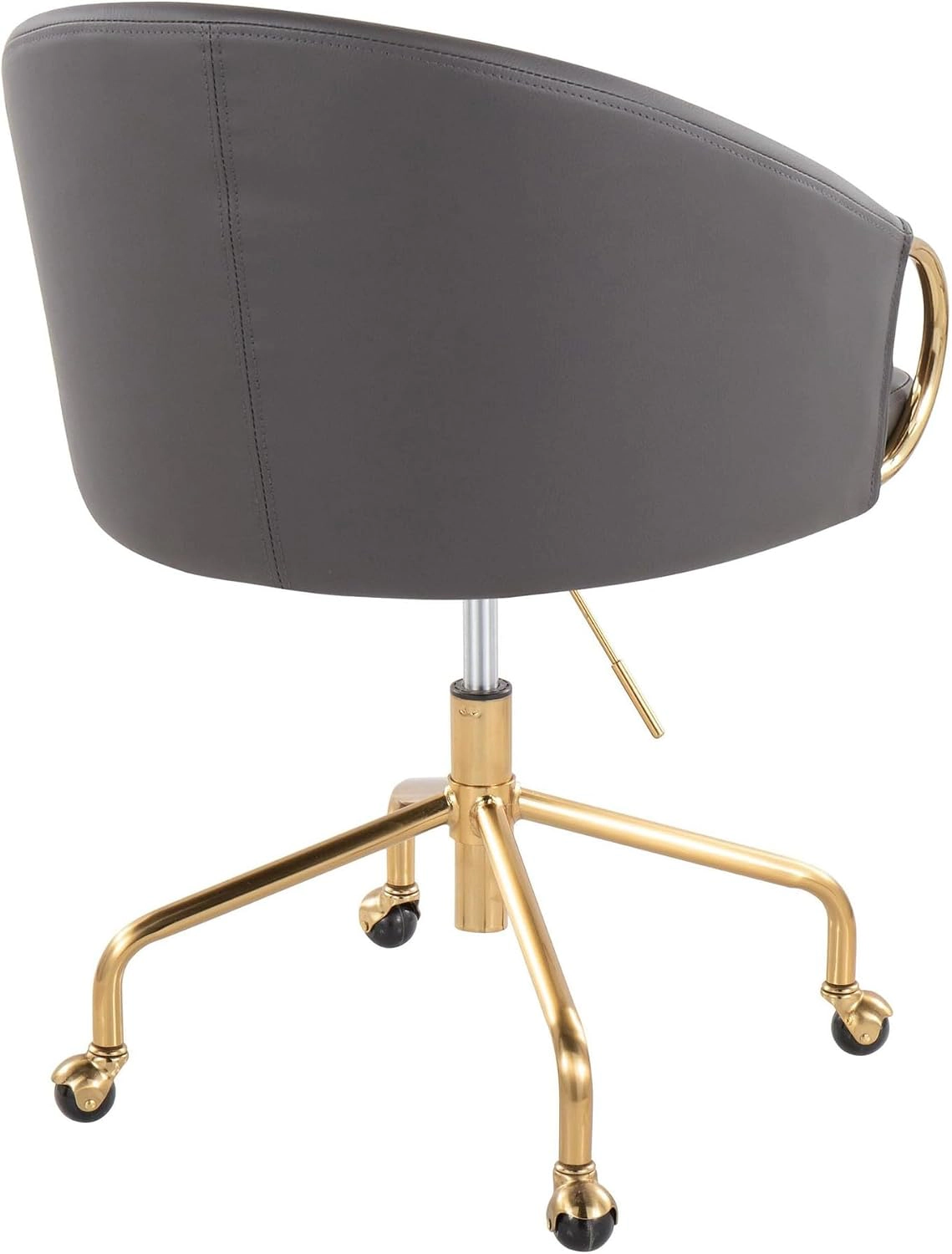 Platinum-Level Office Chairs Claire Luxurious Task Chair, Adjustable Height, Gray