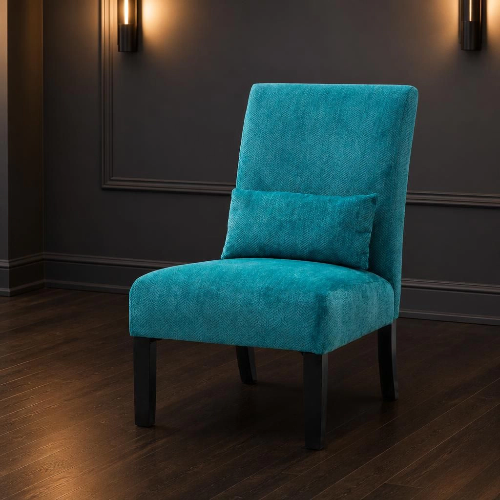 GOODSILO Modern Upholstered Armless Accent Chair for Indoor Seating