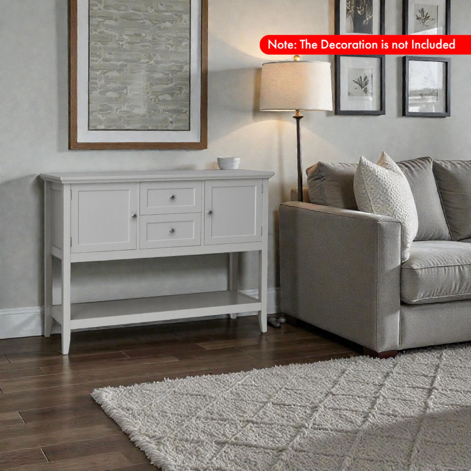 Hivvago Multi-Drawer Wooden Sideboard Table for Dining or Living Areas