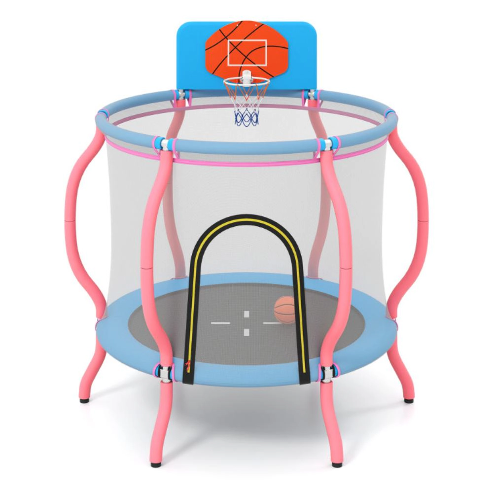 Hivvago Kids Trampoline Indoor & Outdoor Pumpkin Trampoline-Pink