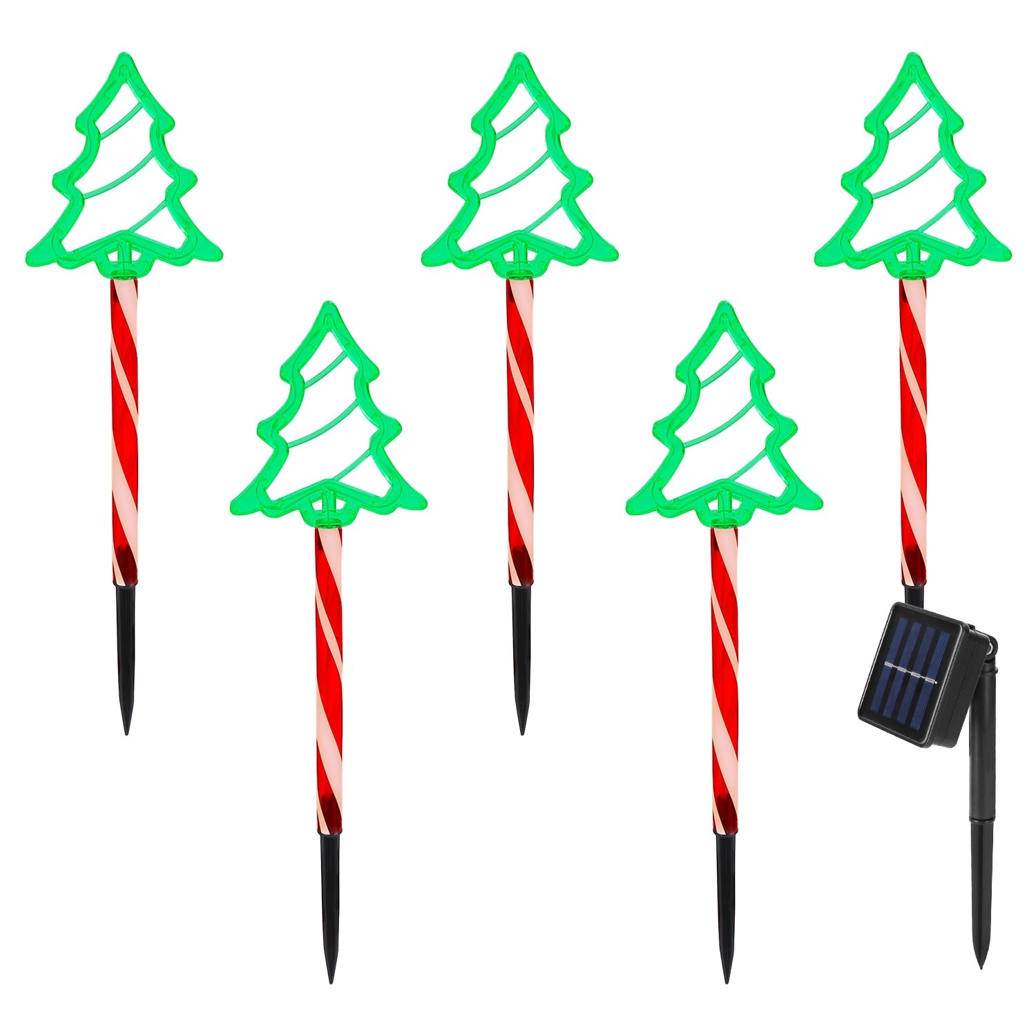 GBruno Solar-Powered Christmas Pathway Stake Lights