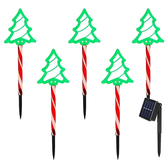 GBruno Solar-Powered Christmas Pathway Stake Lights