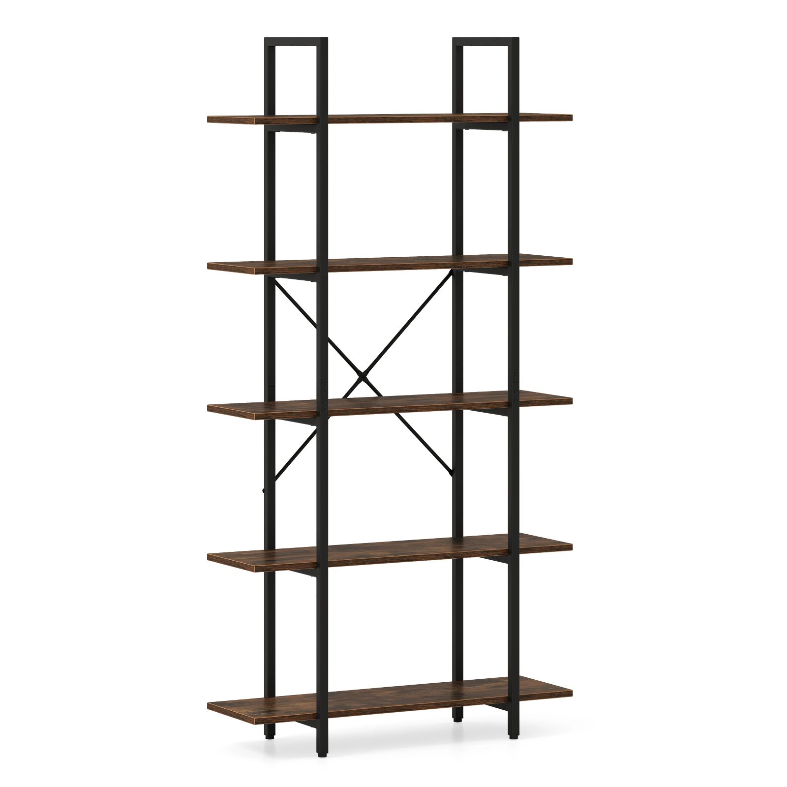 SlickBlue 62 Inch Tall 5 Tier Open Bookshelf Storage Rack