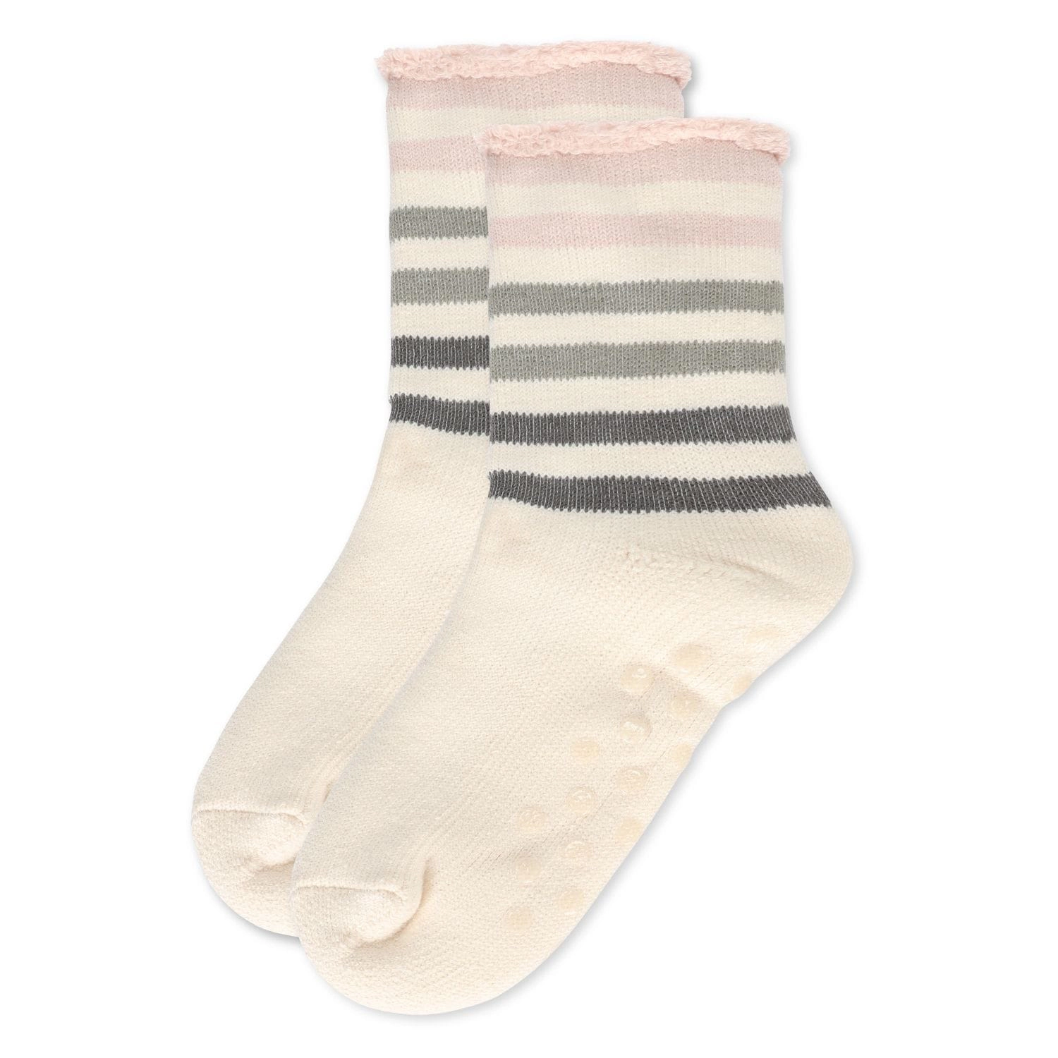 MeMoi Women's Rugby Stripe Cozy Warm Thermal Crew Socks
