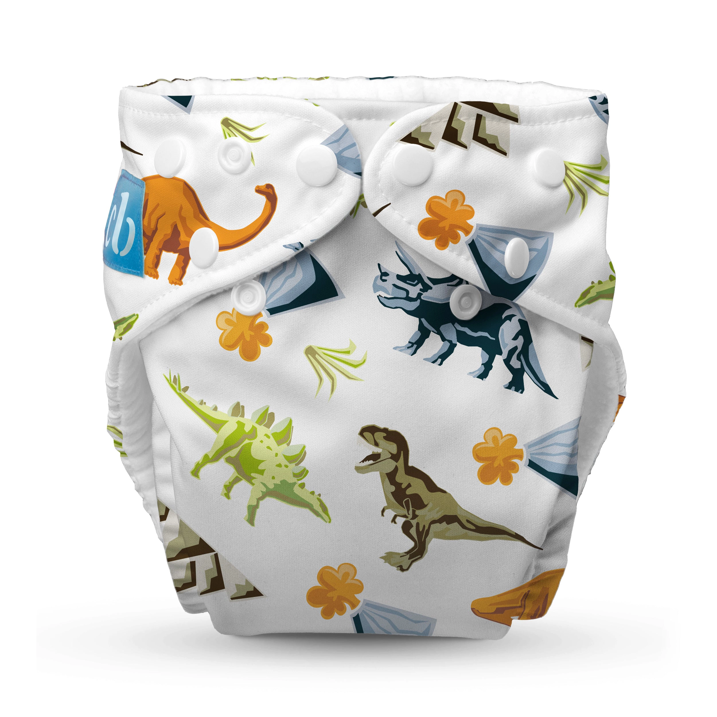 Charlie Banana One-Size Reusable Cloth Diaper with Fleece - Dinosaurs (Pack of 1)