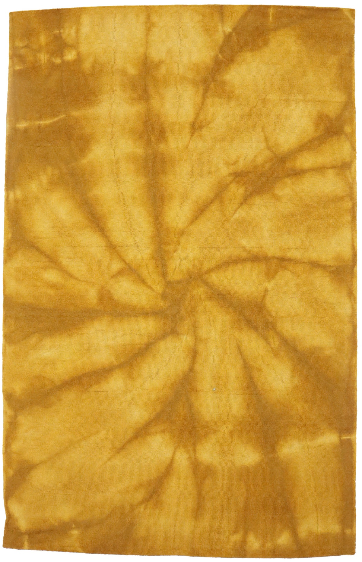Magic Rugs 5'0 X 8'0 Hand-Tufted Golden Yellow Tie-Dye Modern Wool Rug