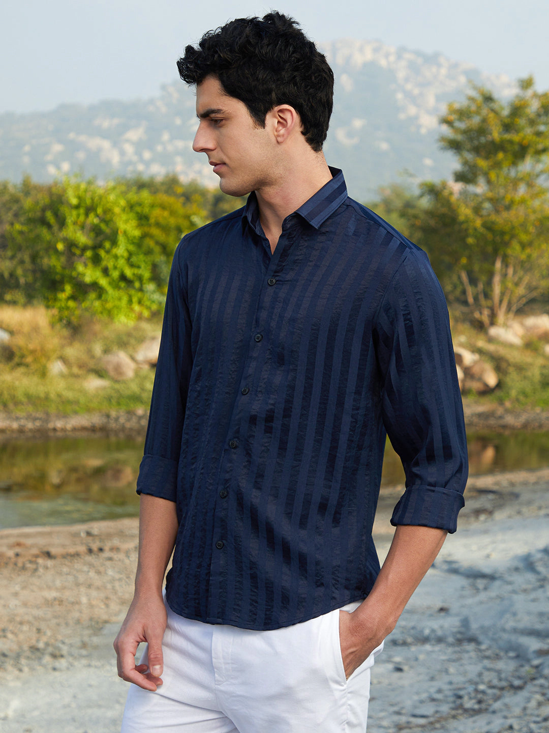 Cahoot Men's Candy-Striped Shirt