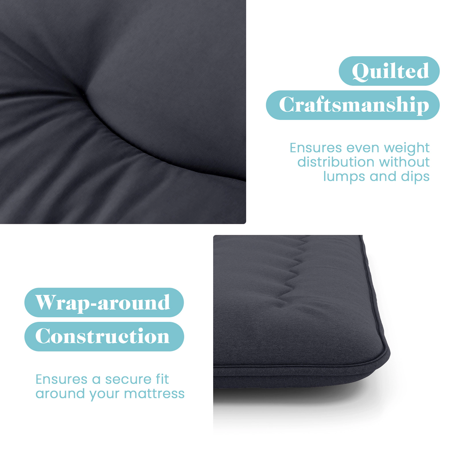 SUGIFT Foldable Full Futon Mattress with Washable Cover and Carry Bag Beige/Brown Bear/Black/Green/Gray/Navy