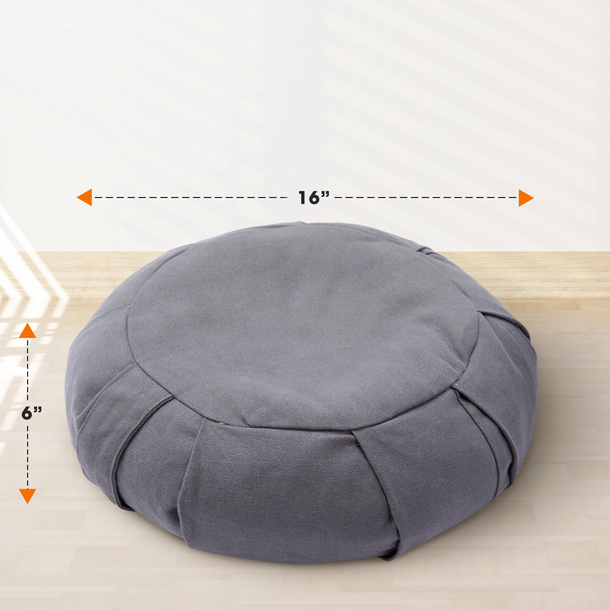 Cheer Collection Round Buckwheat Meditation and Yoga Floor Cushion