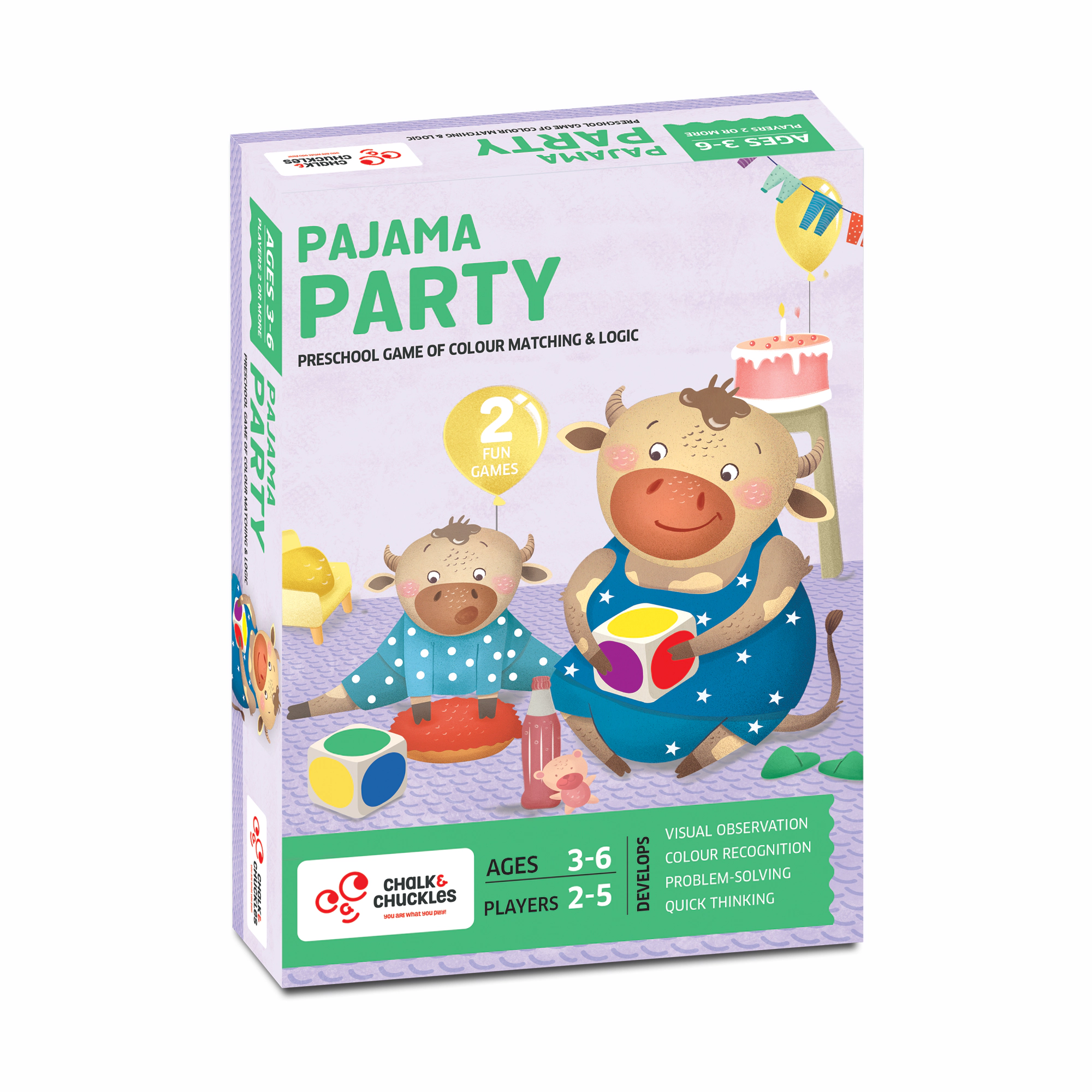 Chalk & Chuckles Pajama Party Matching Game - 2-5 Players