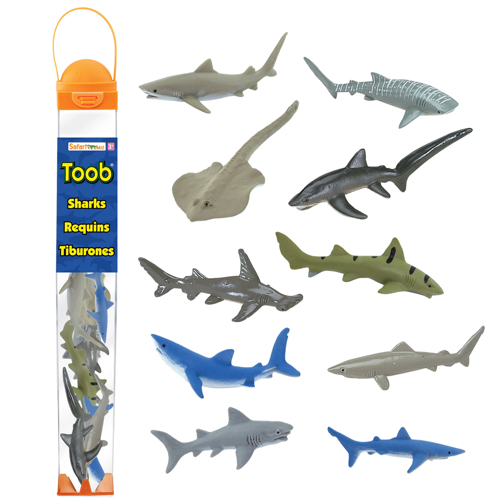 Safari Ltd. - Sharks TOOB - contains 10 Mini Figurines