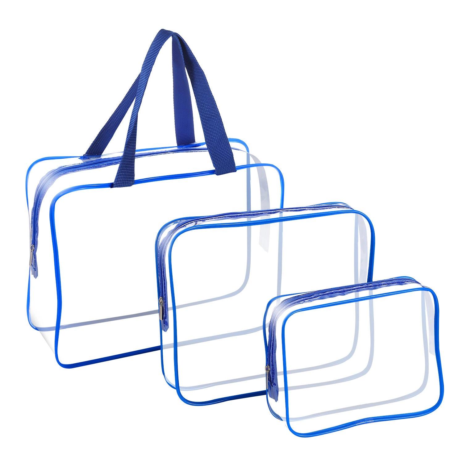 GBruno 3-Piece Clear Travel Toiletry Bag Set
