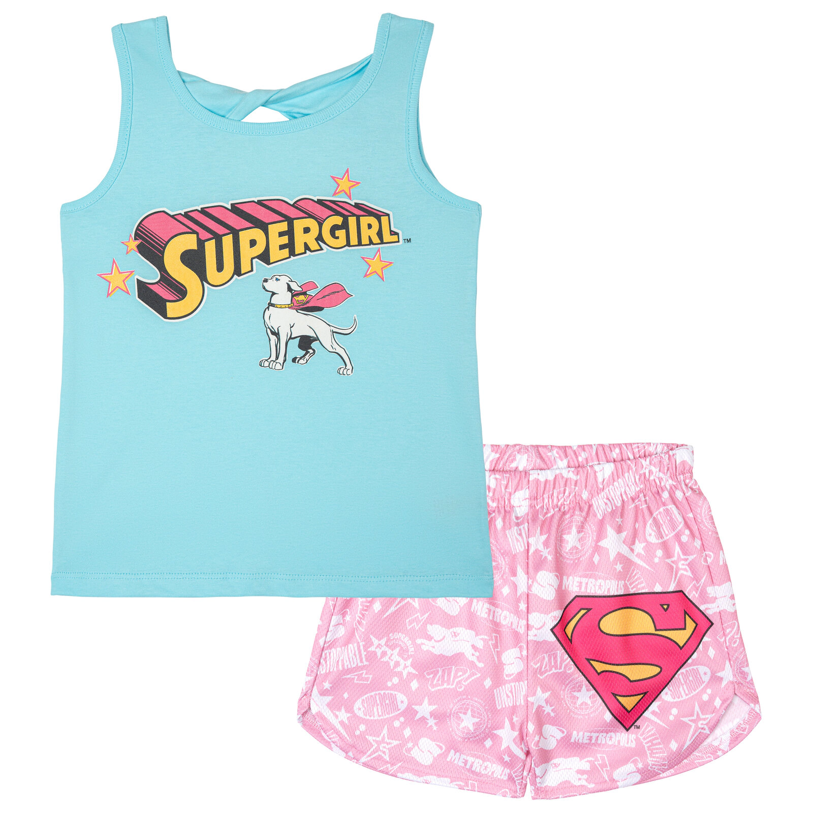 DC Comics Justice League Supergirl Girls' Athletic Tank Top and Shorts Set