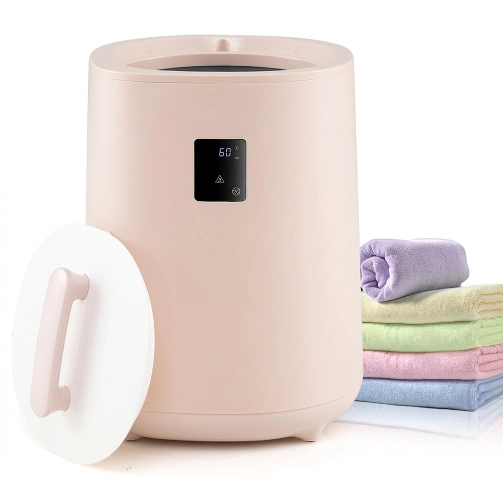 SUGIFT 18L Quick-Heating Towel Warmer Bucket with LED Display and Auto Shut Off 18-L Capacity 7-lb Net Weight Pink