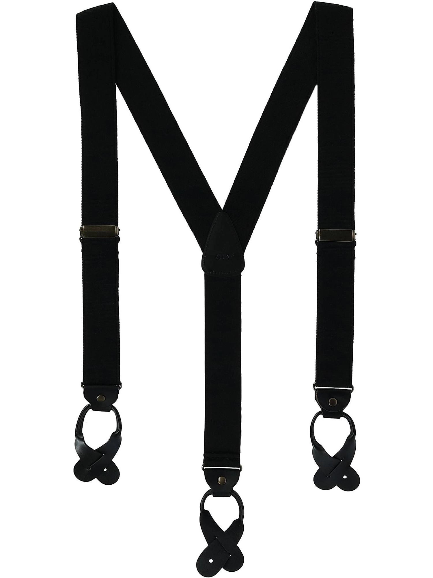 CTM Men's Canvas Button-End Old West Suspenders (Tall Available)