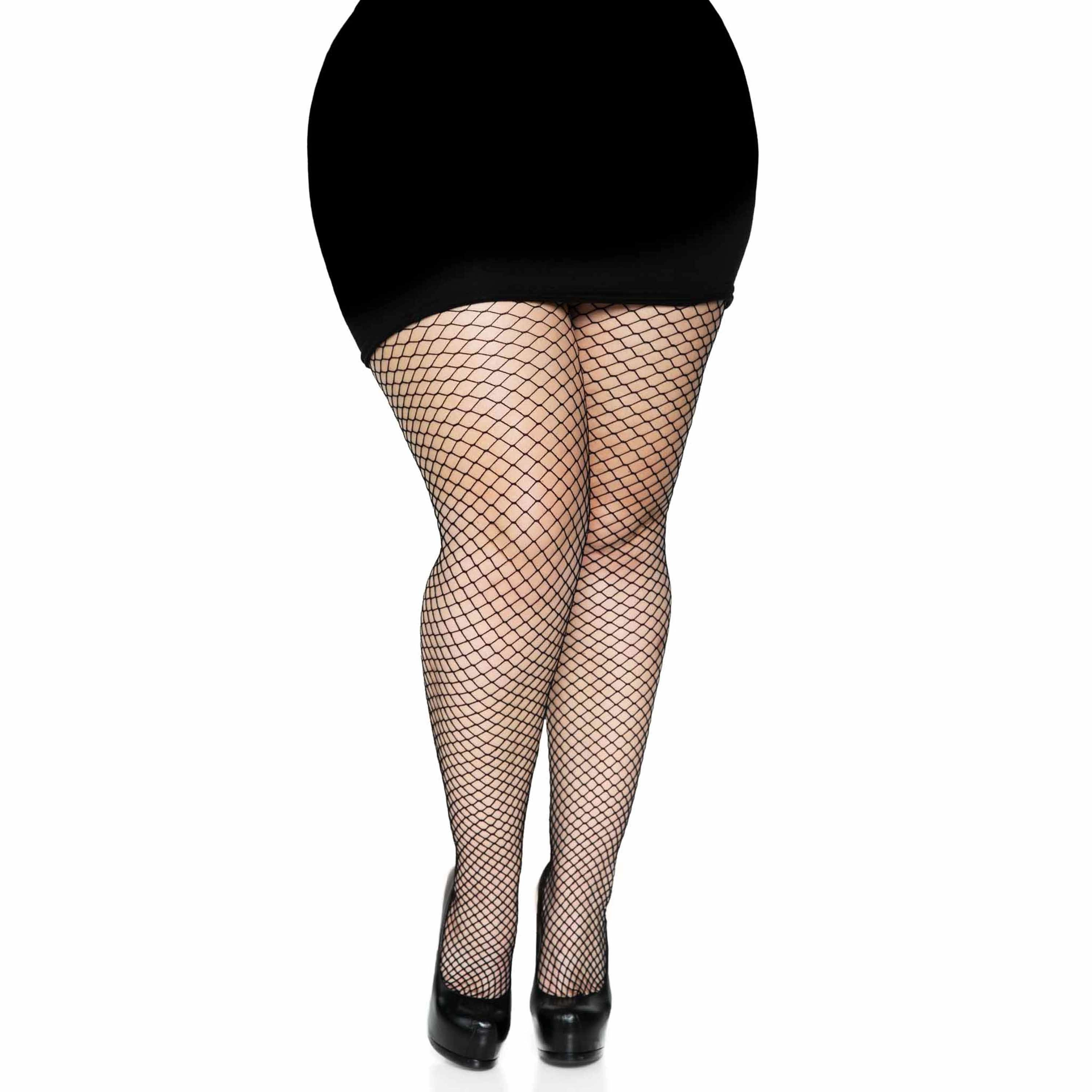 Leg Avenue Women's Plus Size Spandex Industrial Net Tights