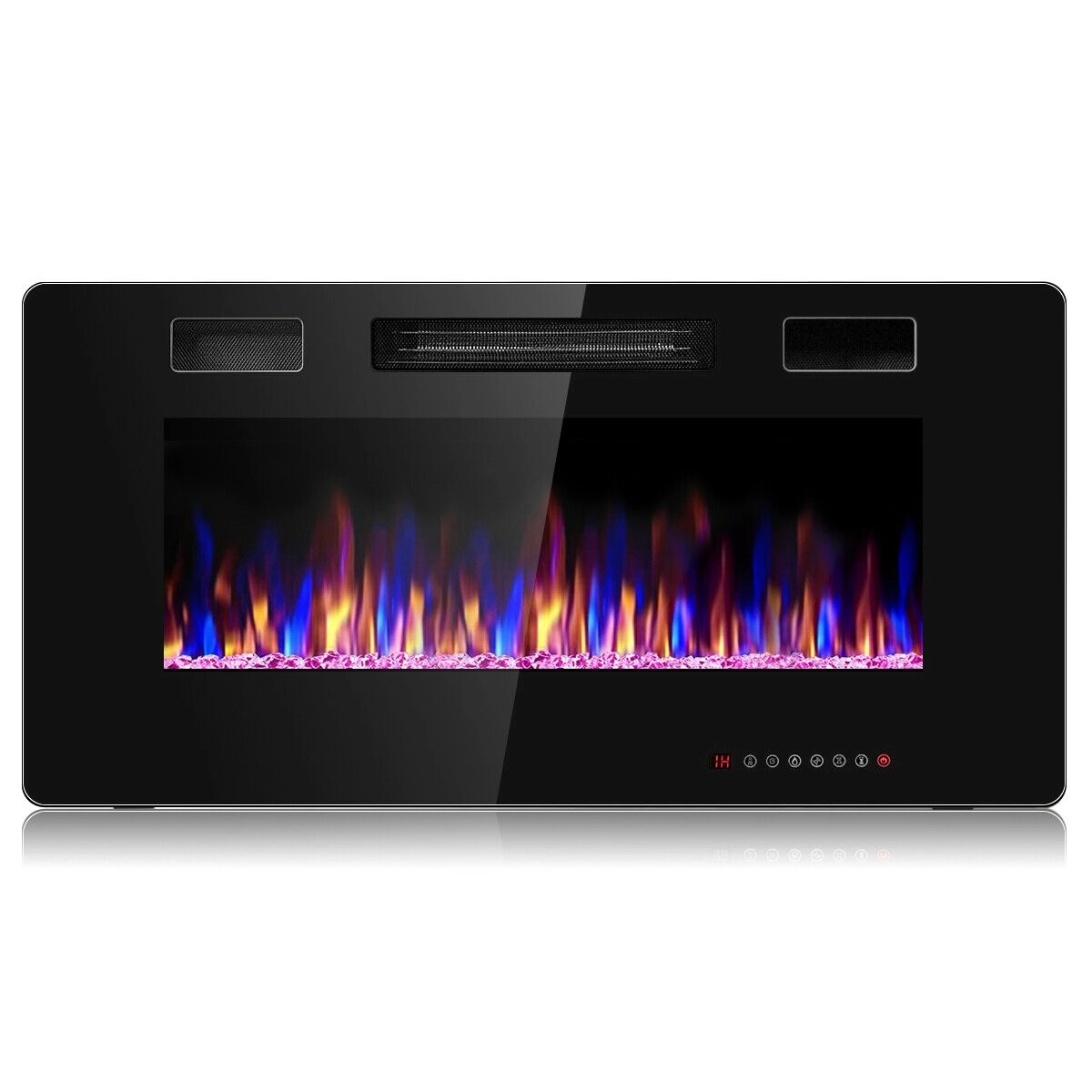 SlickBlue Wall Mounted Electric Fireplace with Adjustable Flames