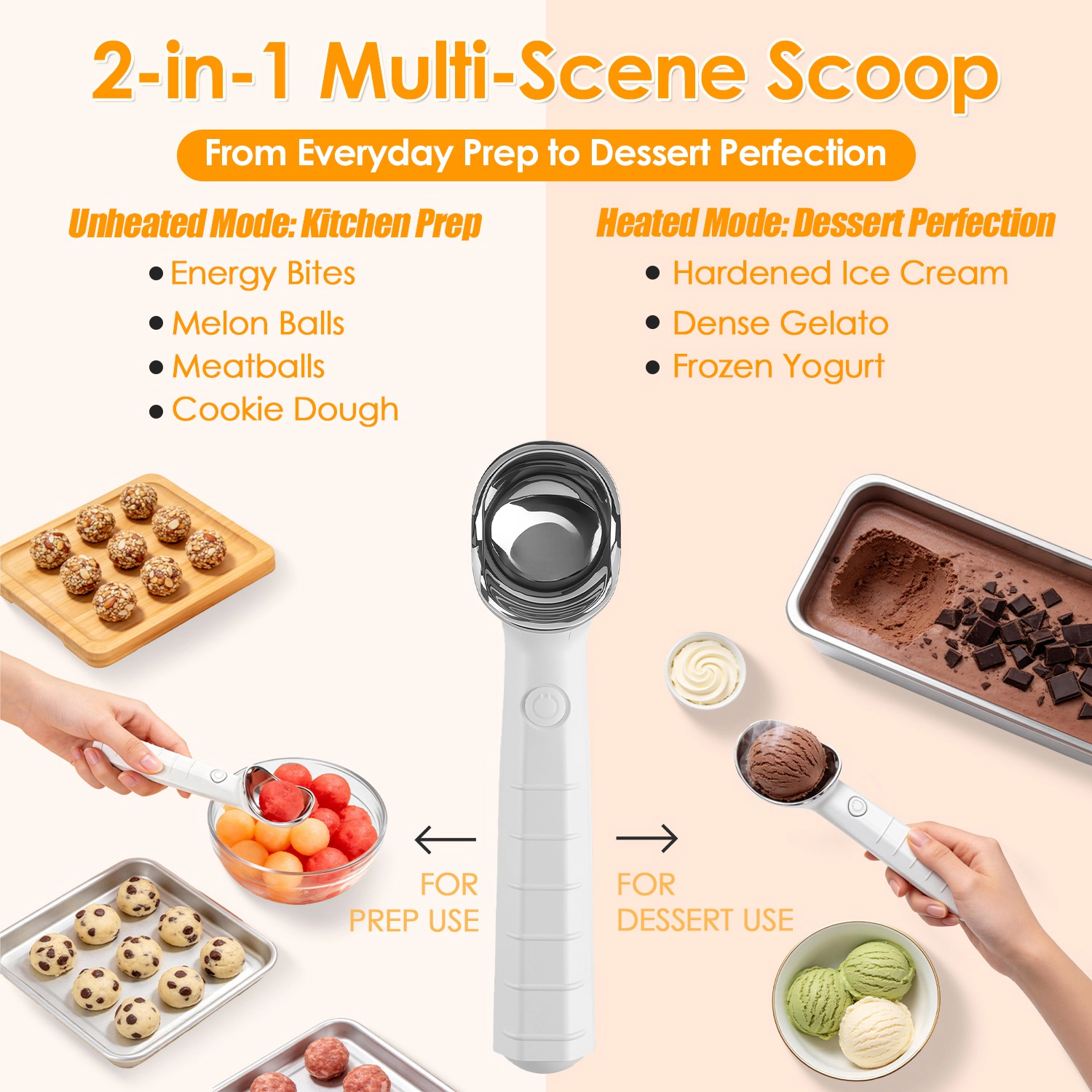 GBruno Rechargeable Heated Ice Cream Scoop