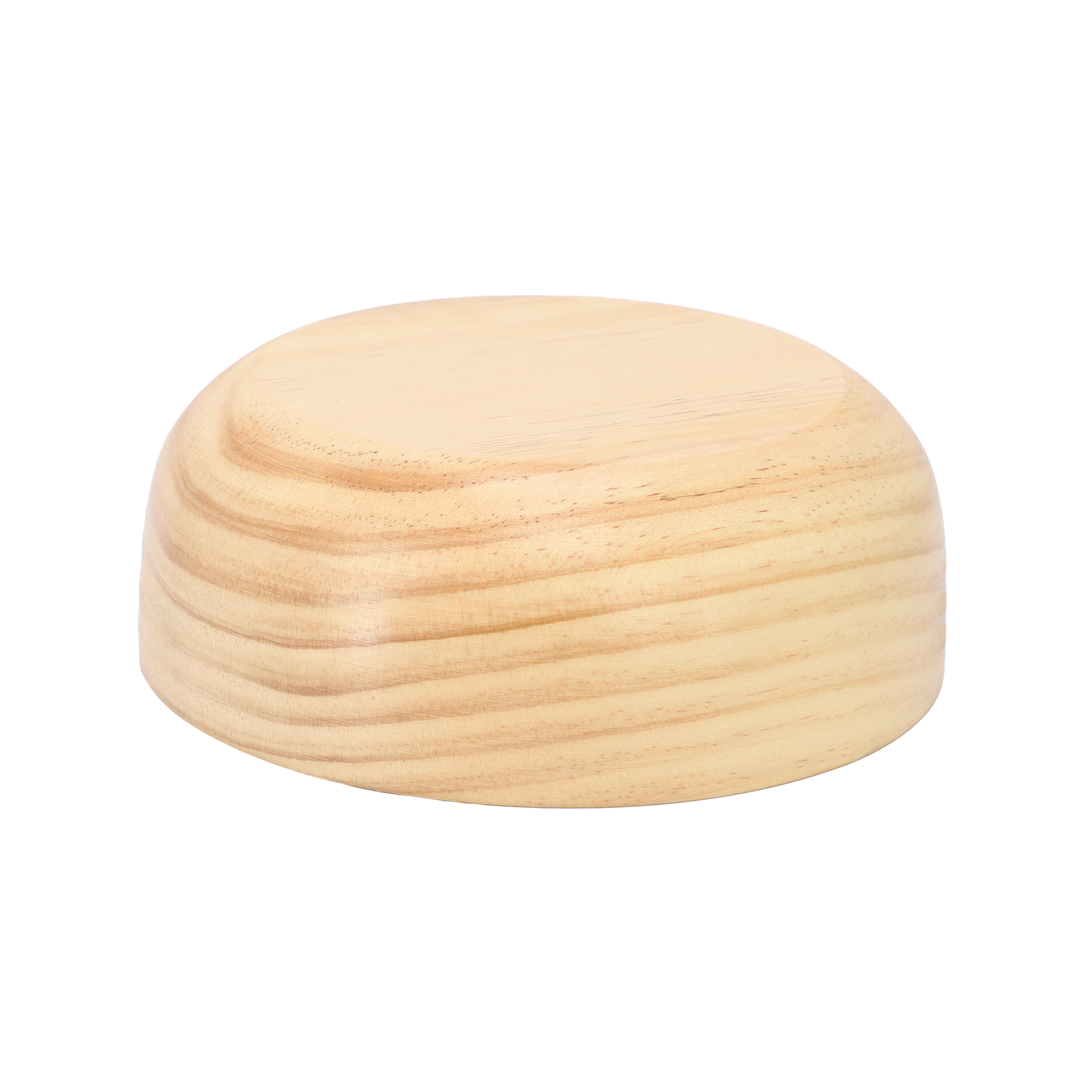 MegaChef 4 Piece 7 Inch Light Acacia Wood Serving Bowl