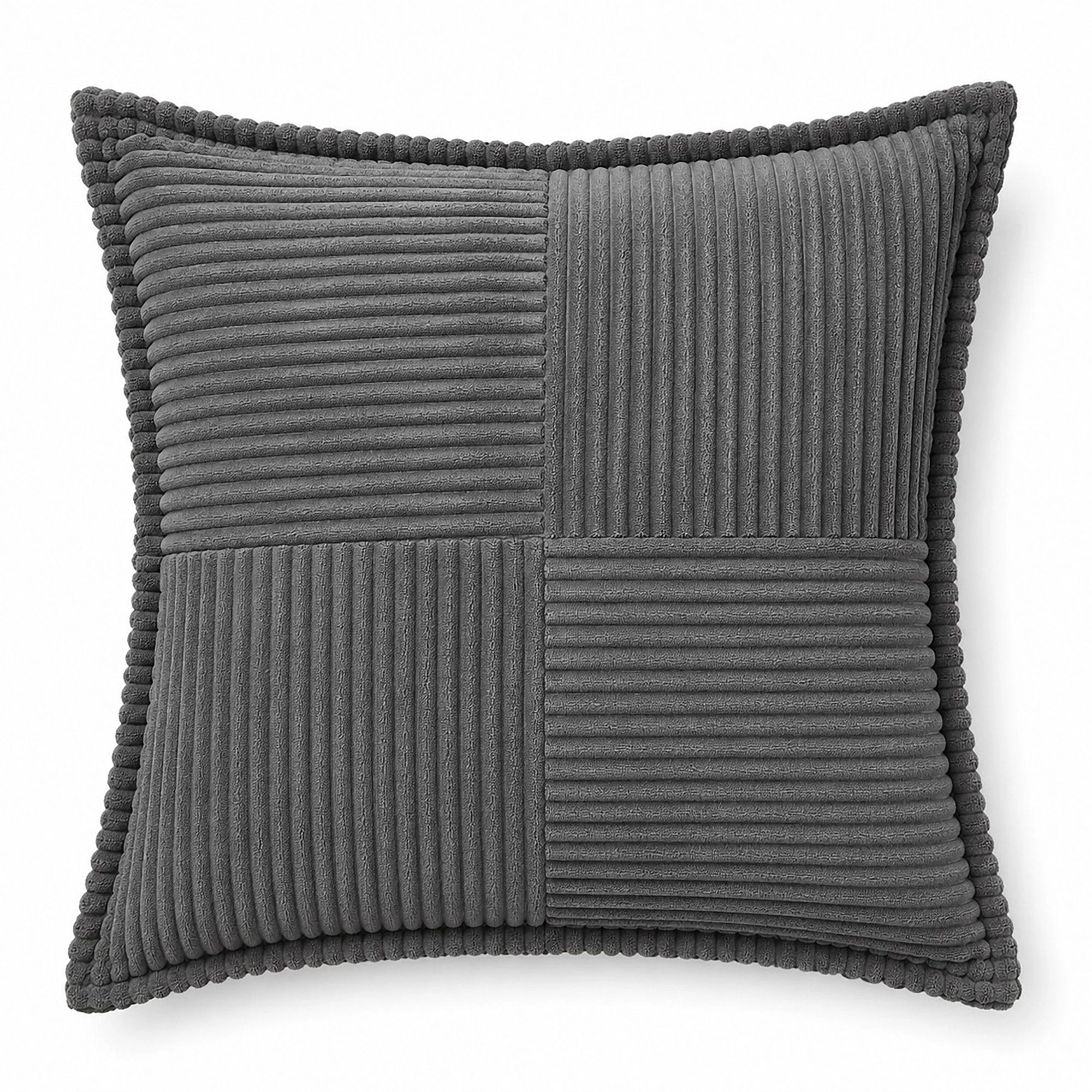 Alilang Unisex Soft Corduroy Decorative Throw Pillow Cover Geometric Accent Cushion for Sofa Bed