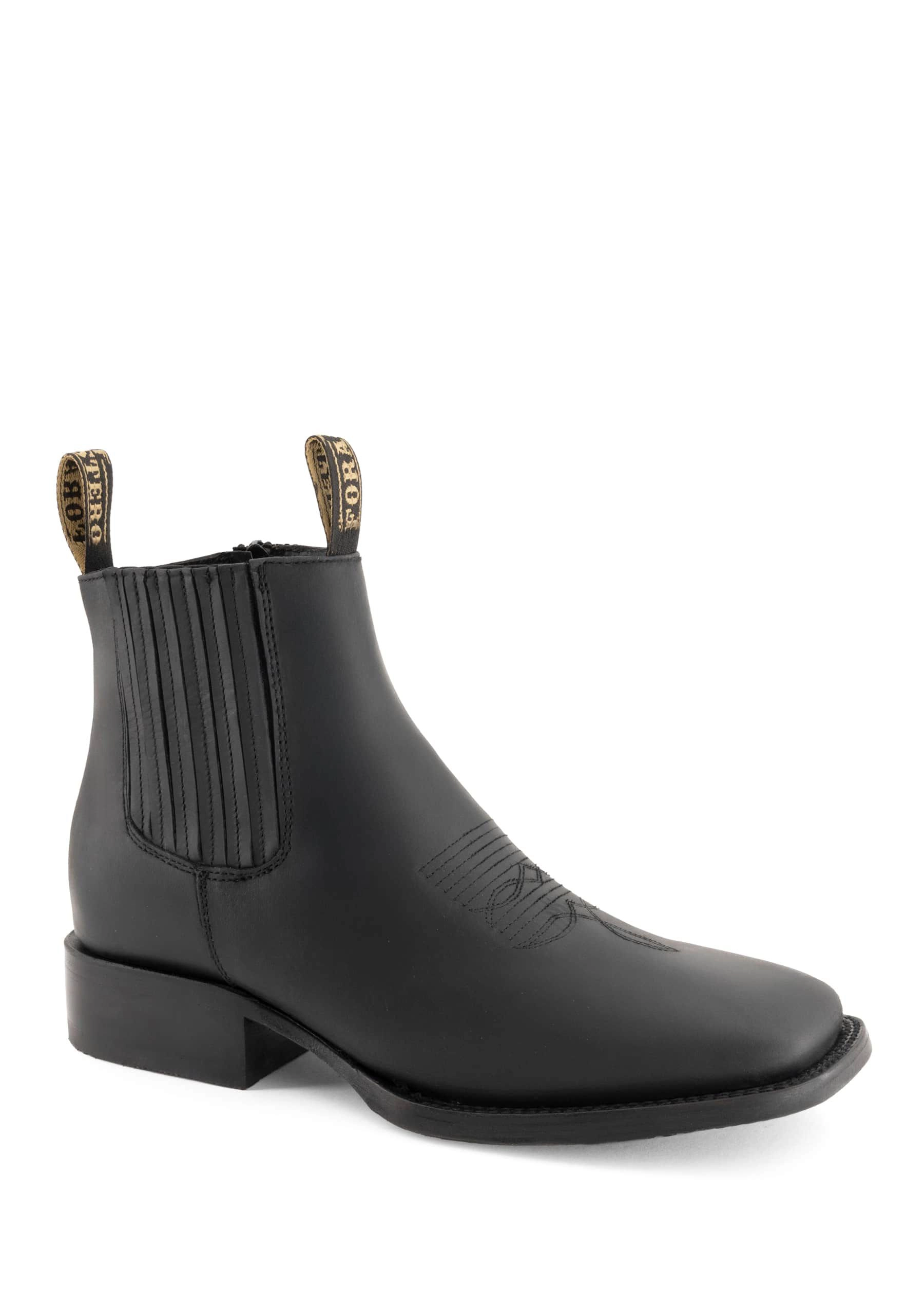 Forastero Mens Leather Slip-On Boots