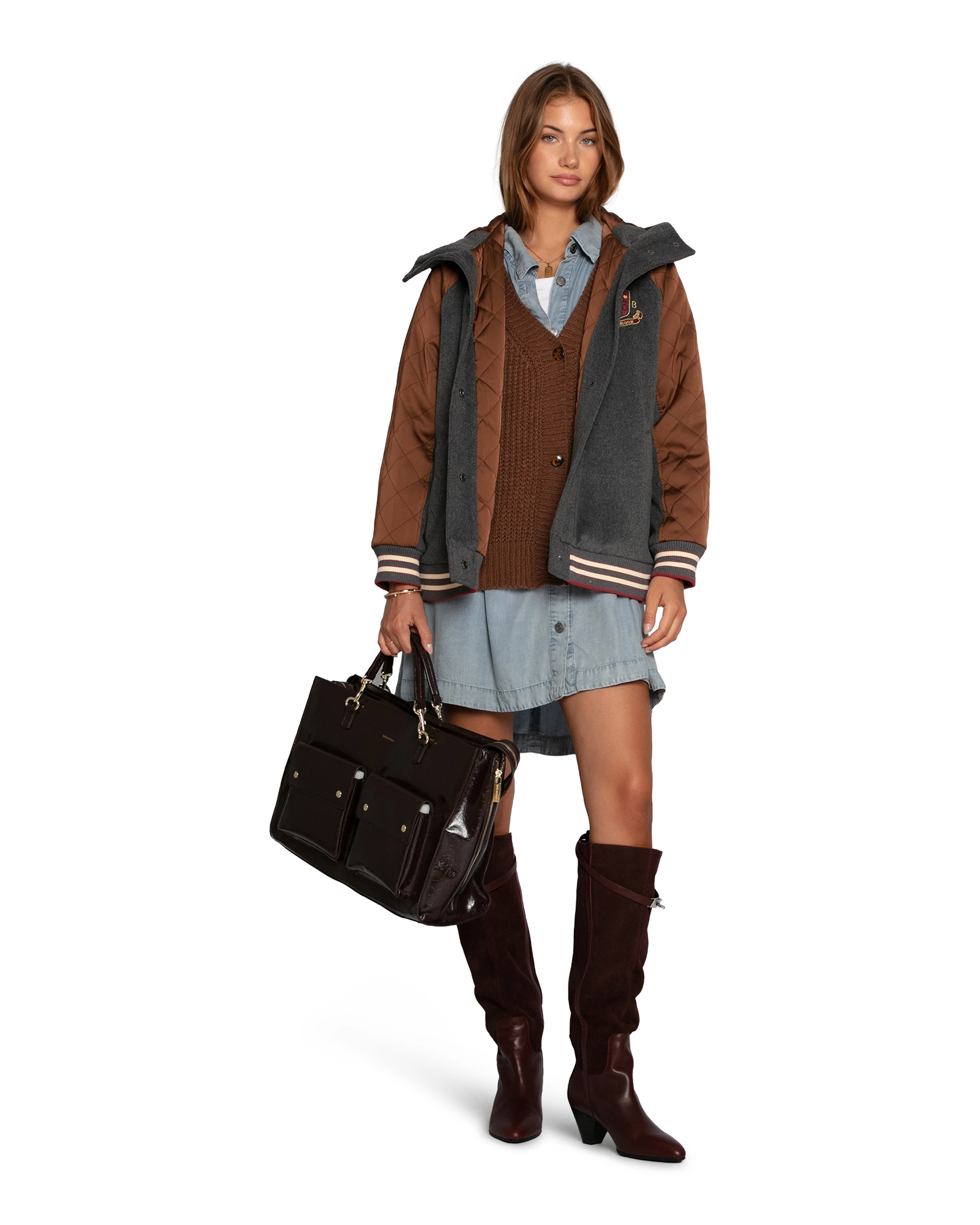 Belle & Bloom Remix Bomber Varisty Jacket