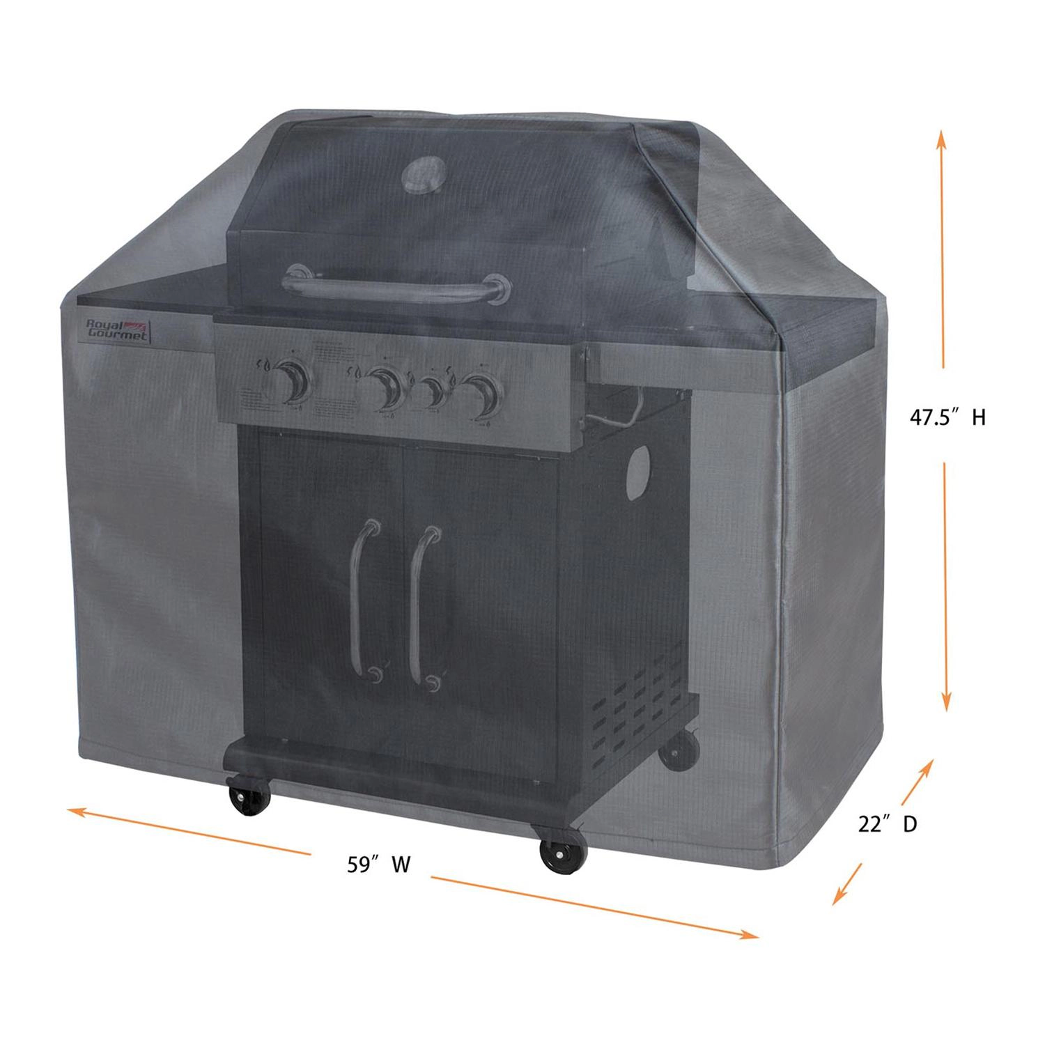 Summerset Shield 26" Grill Cart Cover Ultimate Protection for Your Outdoor Furniture 59" x 22" x  47.5" Gold