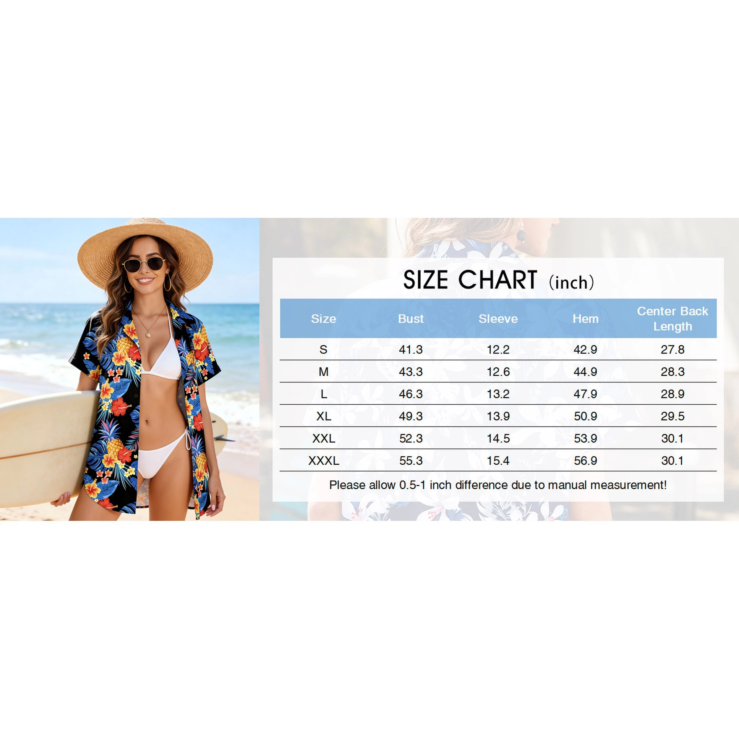 Zeagoo Womens Boho Hawaiian Shirt Short Sleeve Tropic Button Up Blouse Beach Vacation Casual Tops
