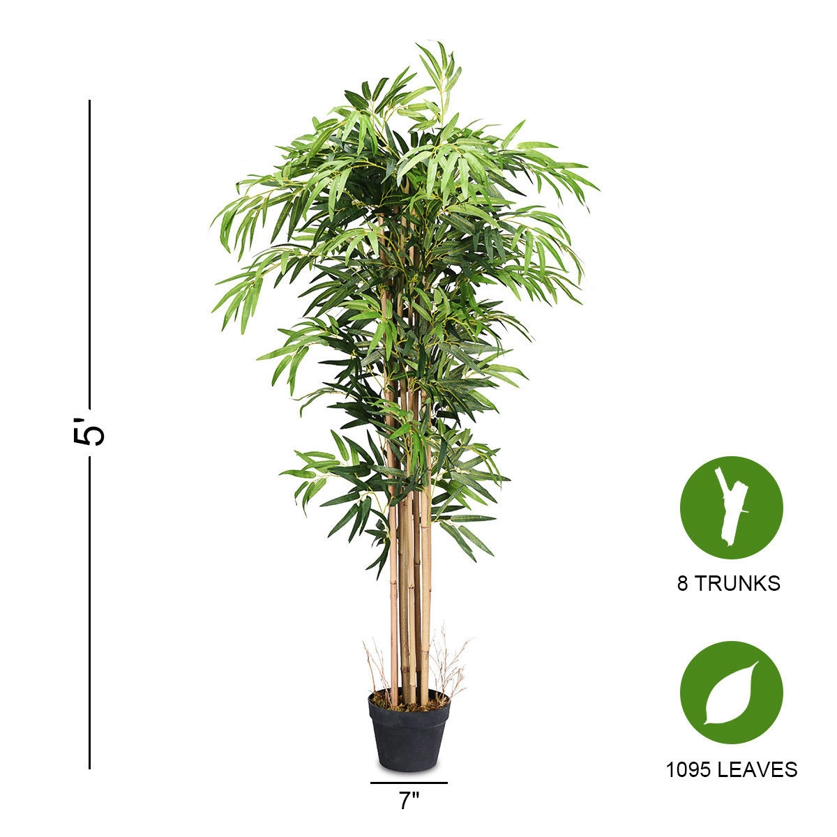 Slickblue Artificial Wicker Tree 60in Floor Standing Faux Plant Indoor Lobby Entryway