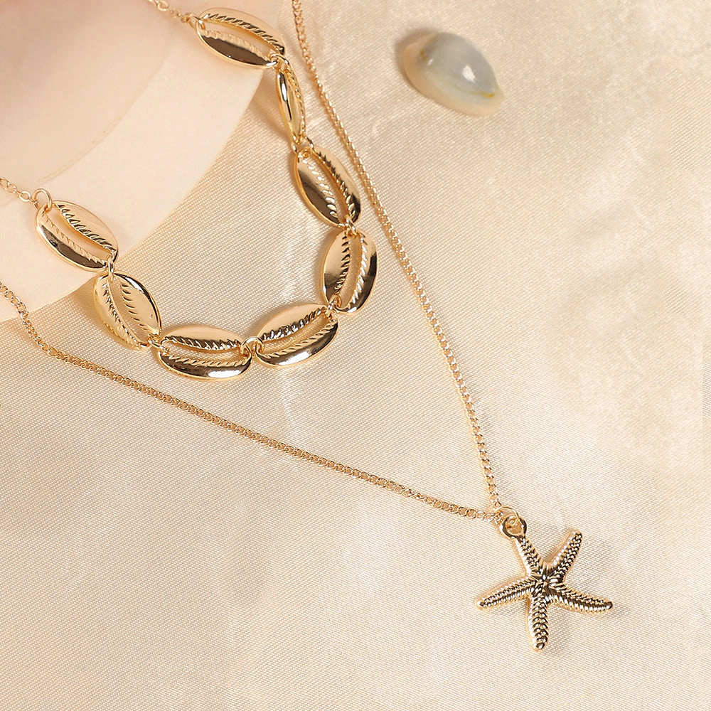SOHI Women's California Gold the Bahamas Multi-Layer Necklace
