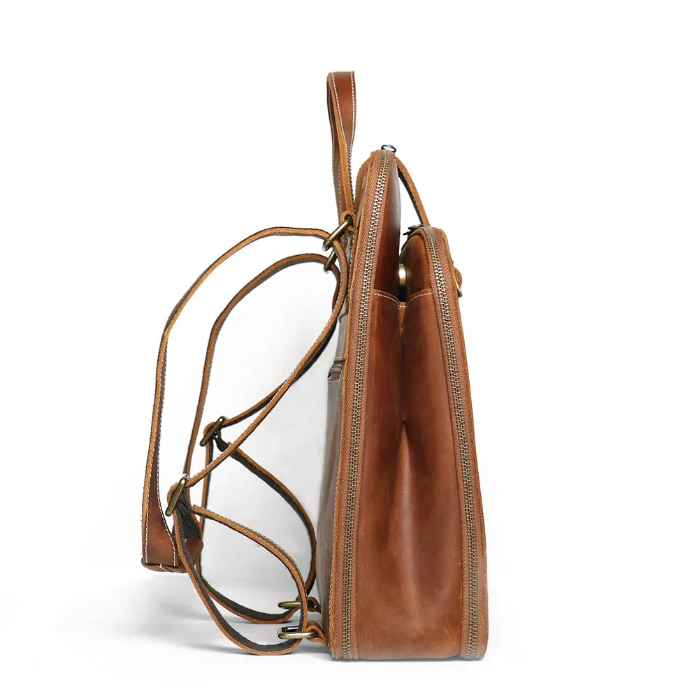 Steel Horse Leather Unisex Sachi Leather Backpack | Small Women's Leather Backpack