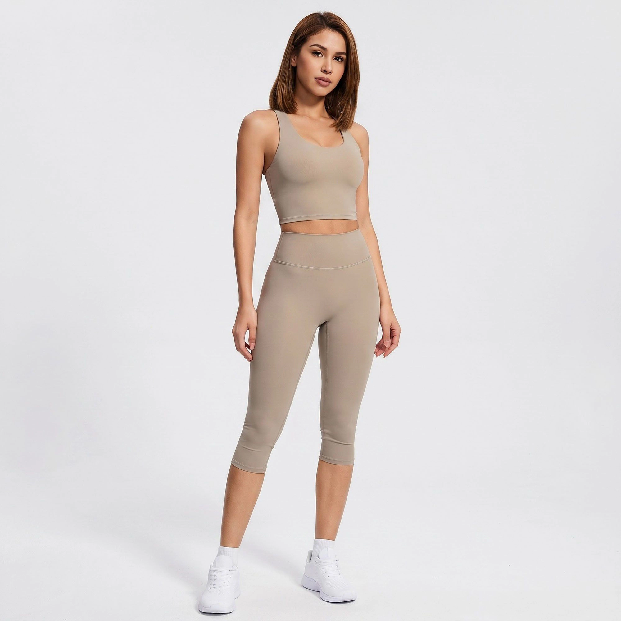 Anna-Kaci Women's High-Waist Capri Leggings Cropped Workout Yoga Pants