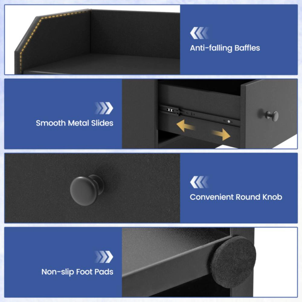 Hivvago Sleek Bedroom Dresser equipped with Anti-Tip Support