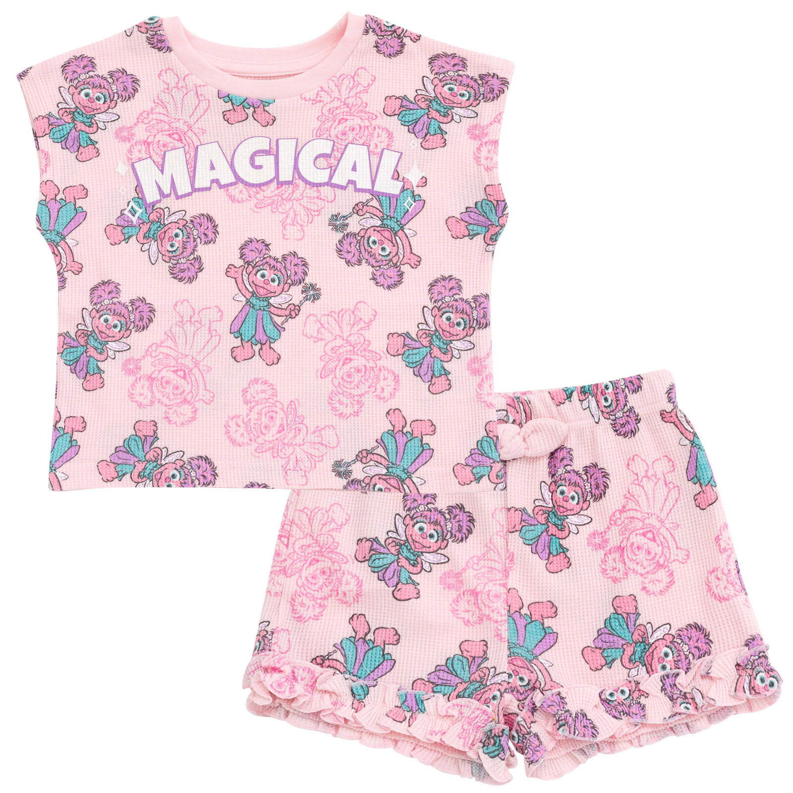 Sesame Street Abby Cadabby Girls' 2-Piece T-Shirt and Shorts Set