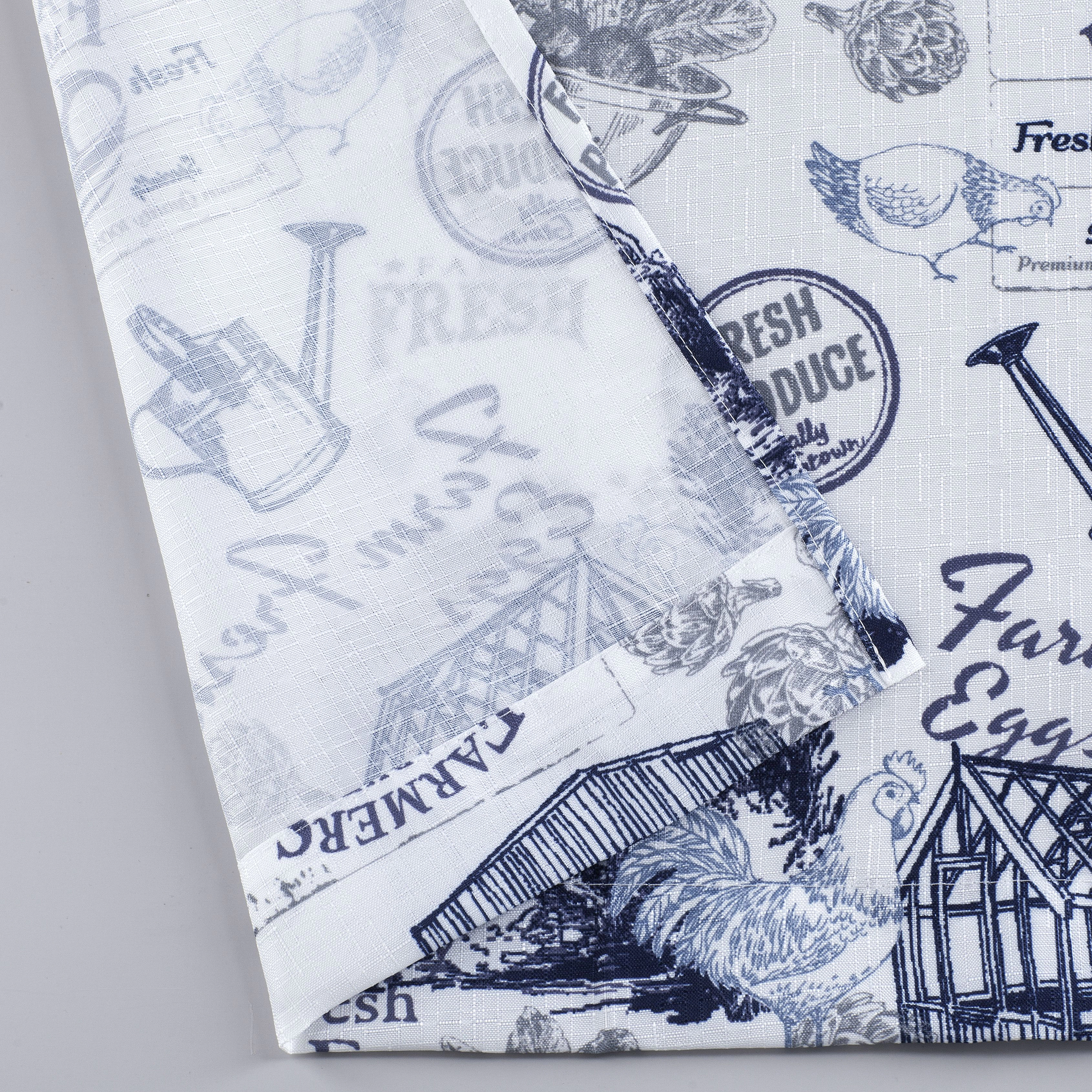 Kate Aurora Rooster Toile Complete 3 Pc Café  Kitchen Curtain Tier And Valance Set