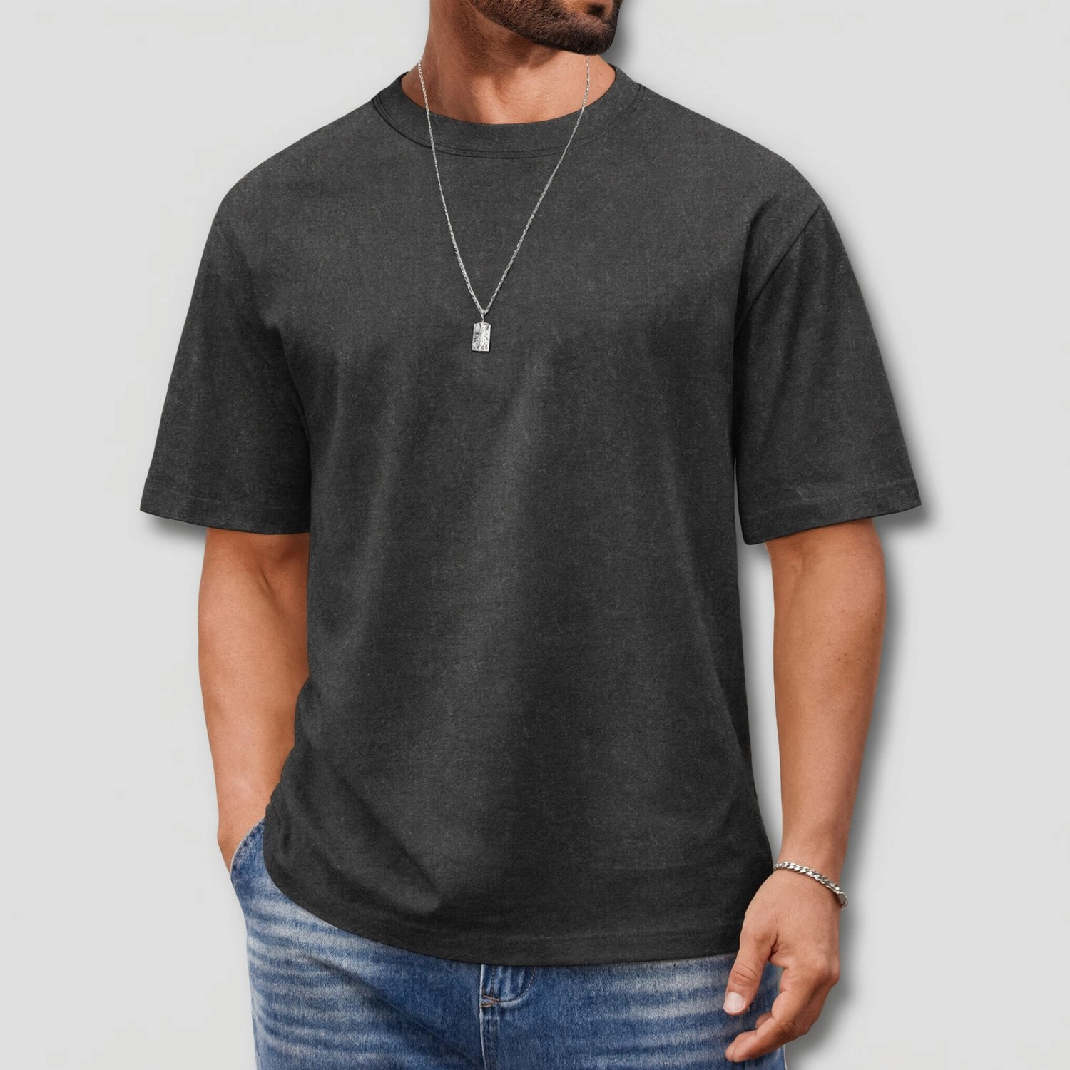COOFANDY Mens  Vintage Wash Short Sleeve T-Shirts Crew Neck Loose Casual Tees