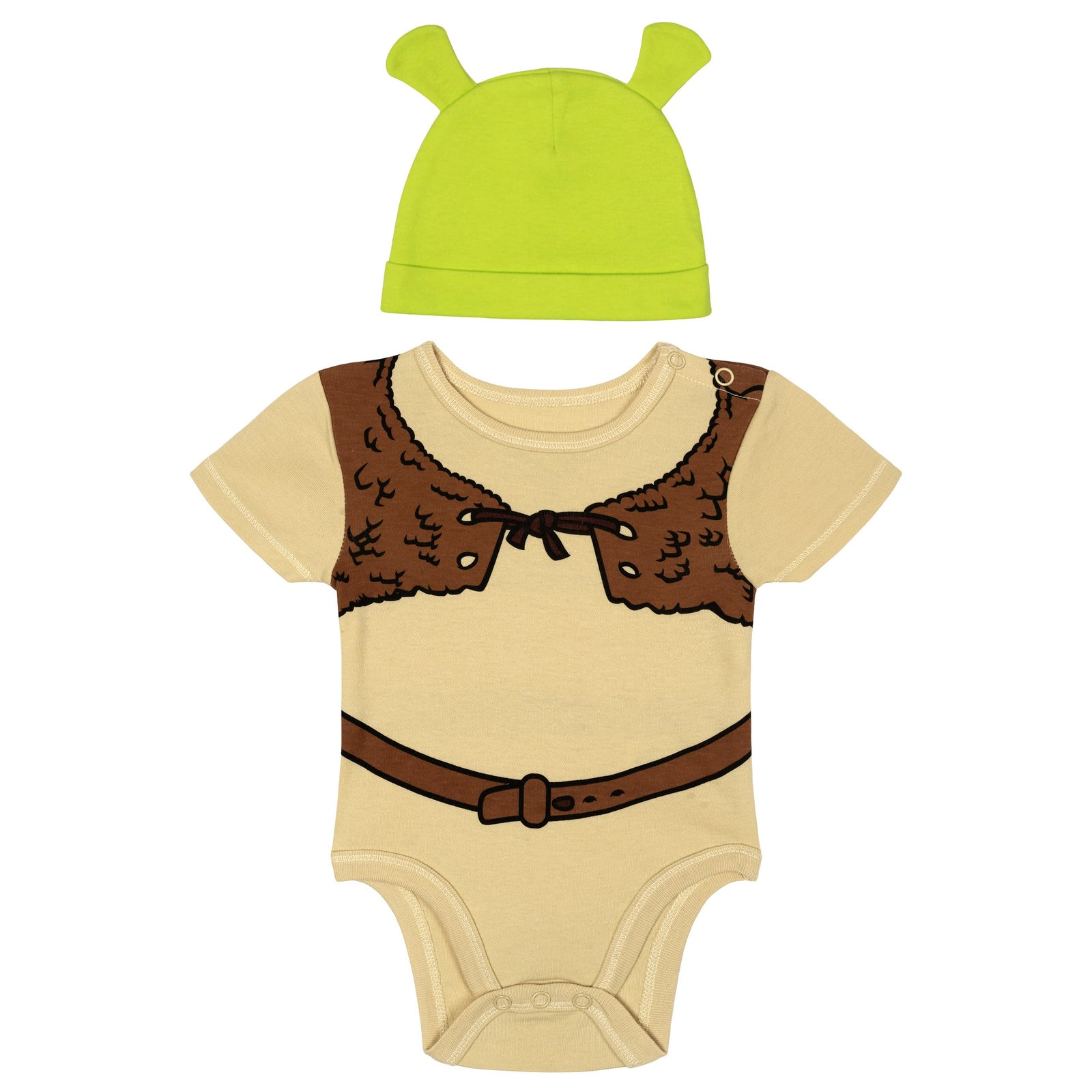 DreamWorks Shrek Baby Boys' Cosplay 2-Piece Bodysuit and Hat Set