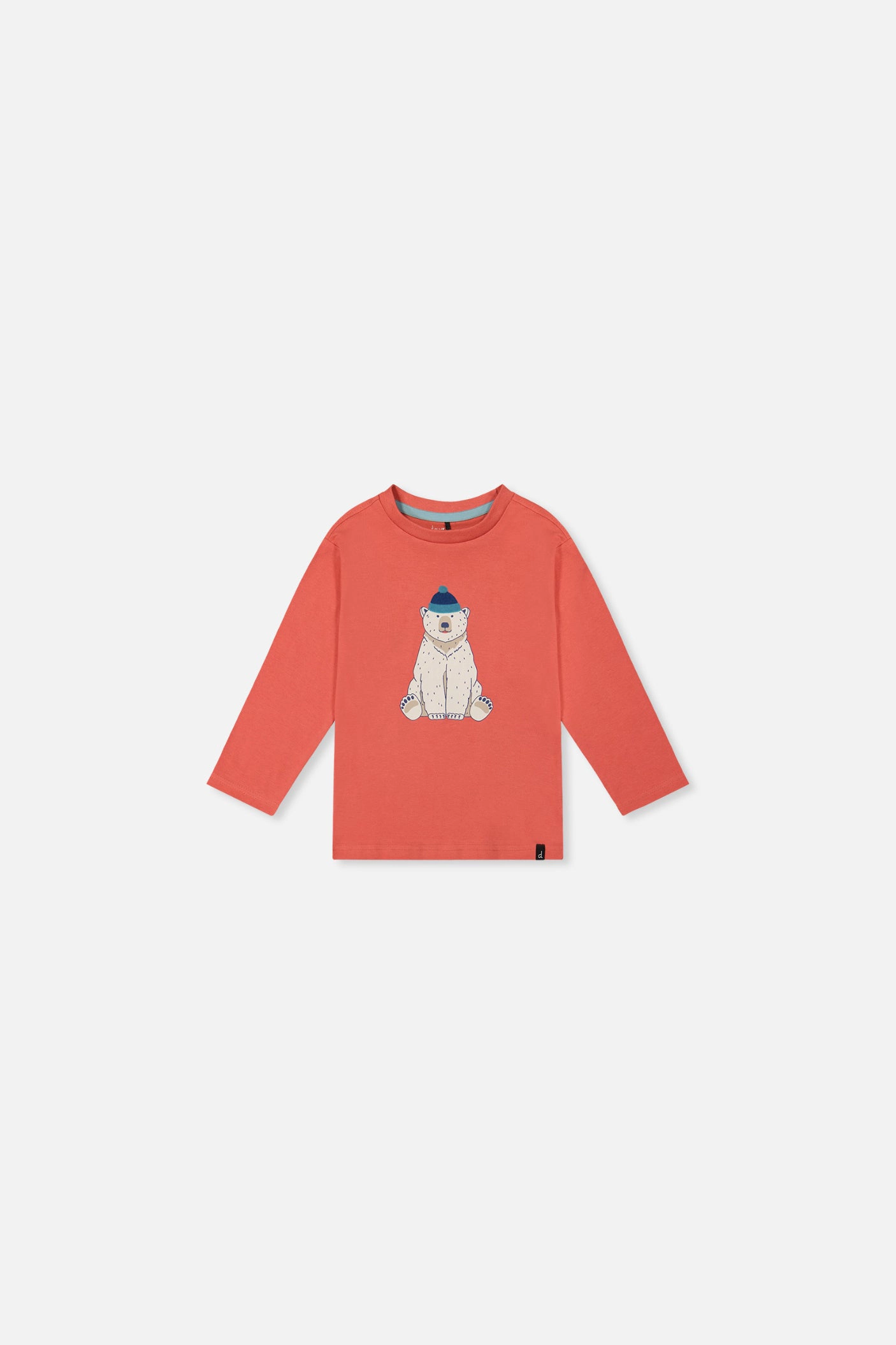 Deux par Boys Long Sleeve Organic Cotton Polar Bear Graphic T-Shirt