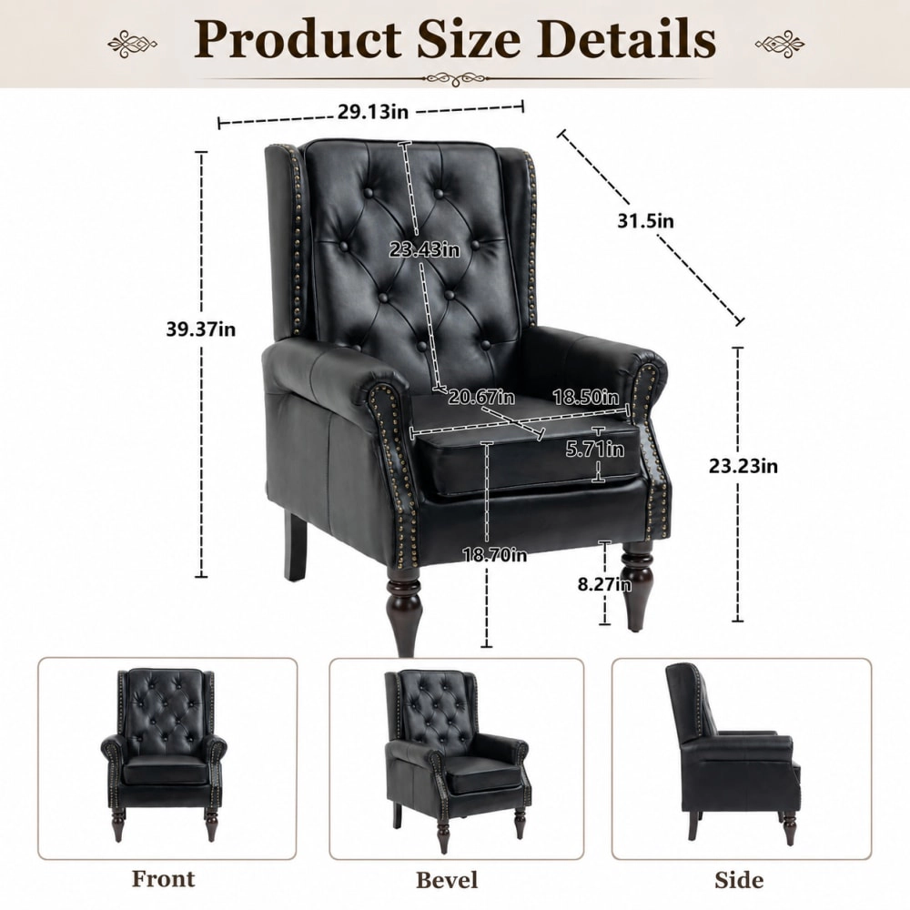 GOODSILO Modern Upholstered Accent Chair Comfortable Leisure Seating
