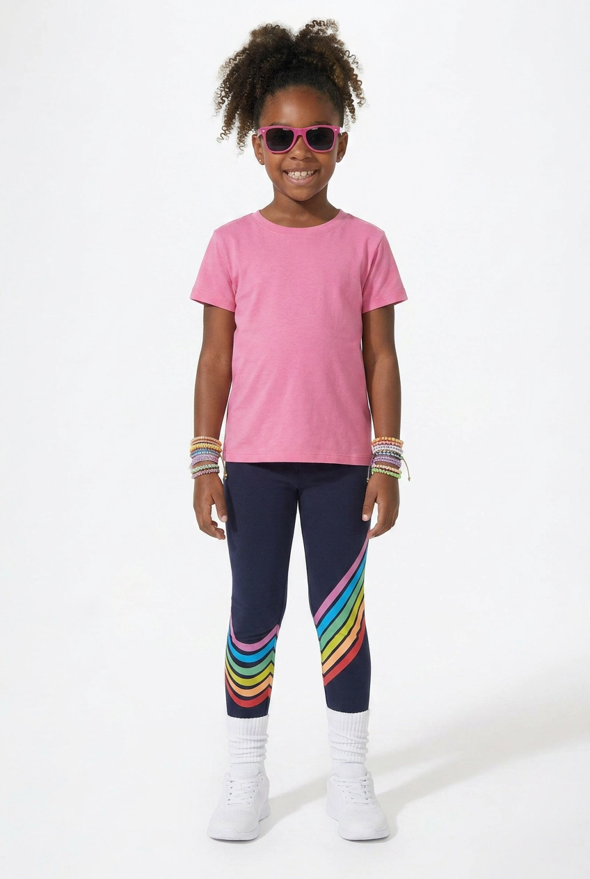 Rockets of Awesome Rainbow Stripe Legging for Girls