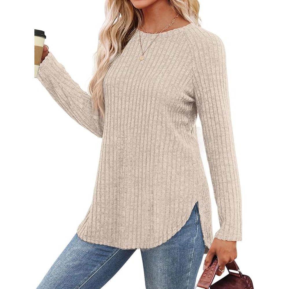 Arma Core Womens Dressy Tunic Crewneck Sweater