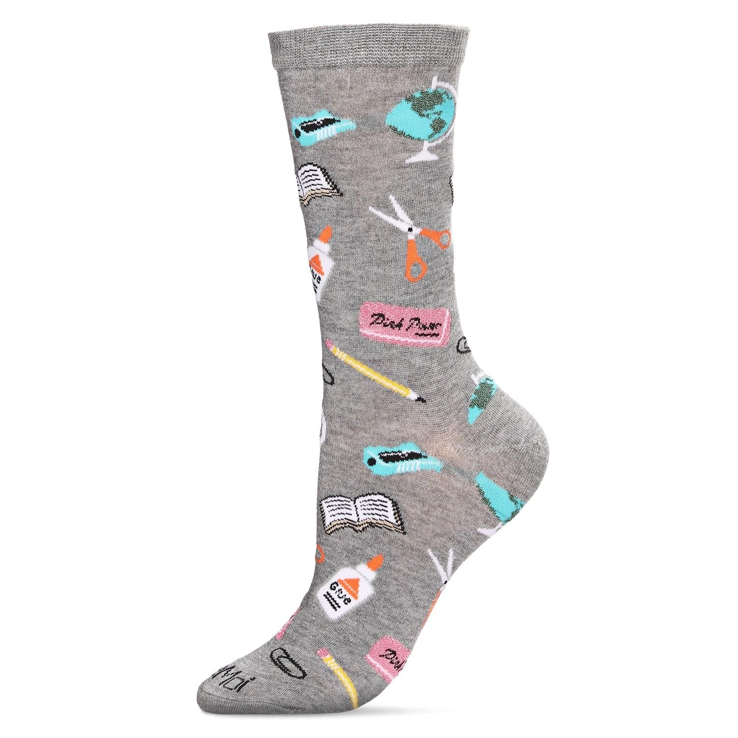 MeMoi School Supplies Bamboo Blend Crew Socks