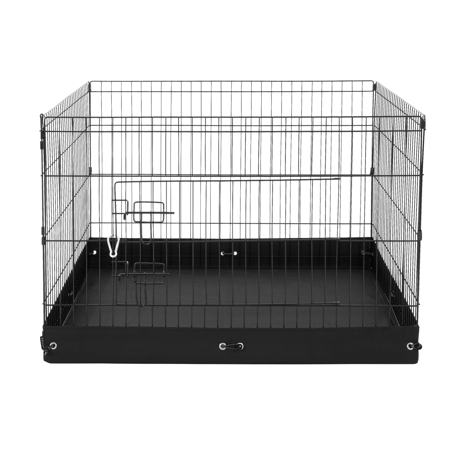 HONGGE 4-Panel Foldable Metal Dog Playpen with Door, 36 x 36 in Exercise Pen, 24 in Tall, Small to Medium Pets