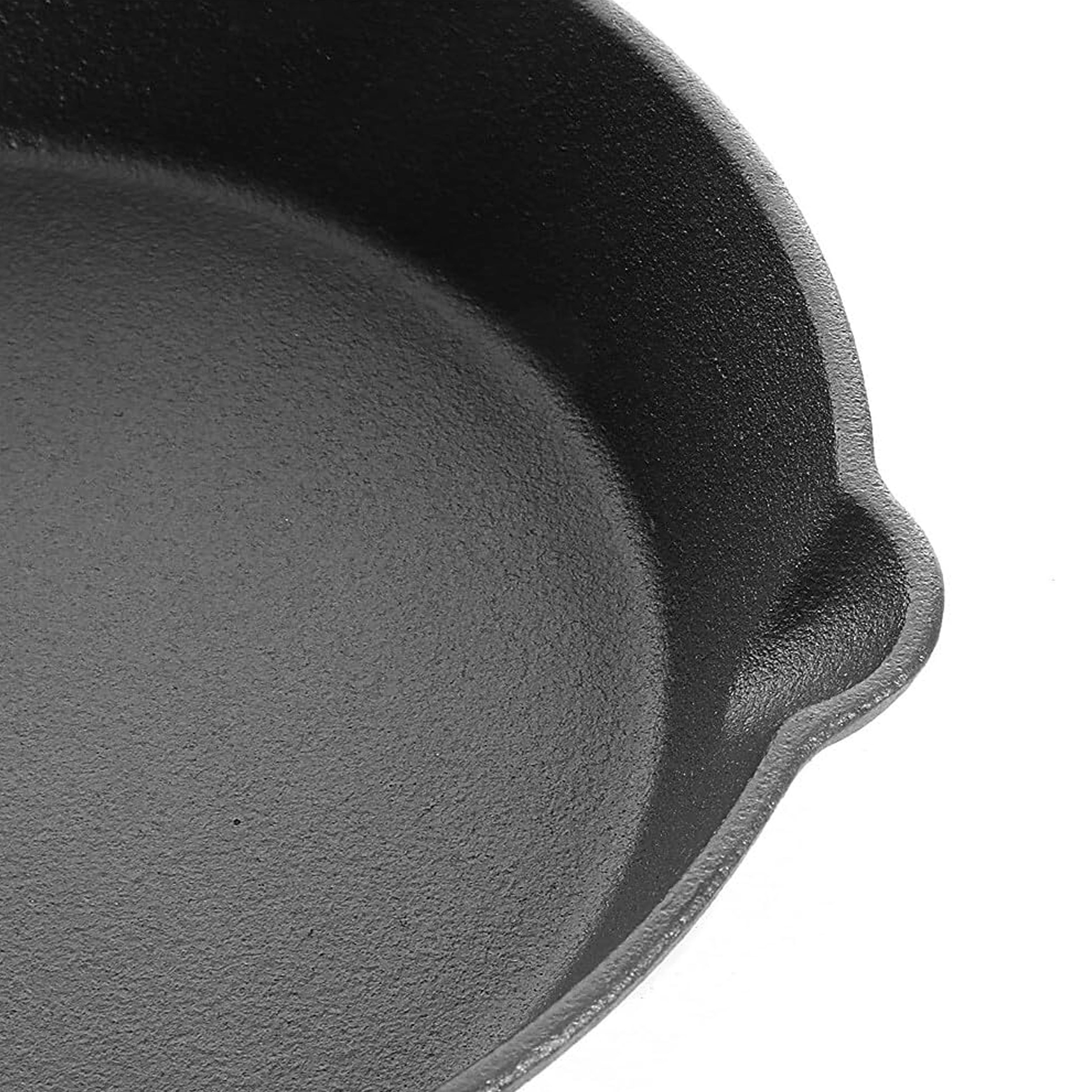 Gibson Home Brickstone 3 Piece Pre-Seasoned Cast Iron Skillet Set in Black
